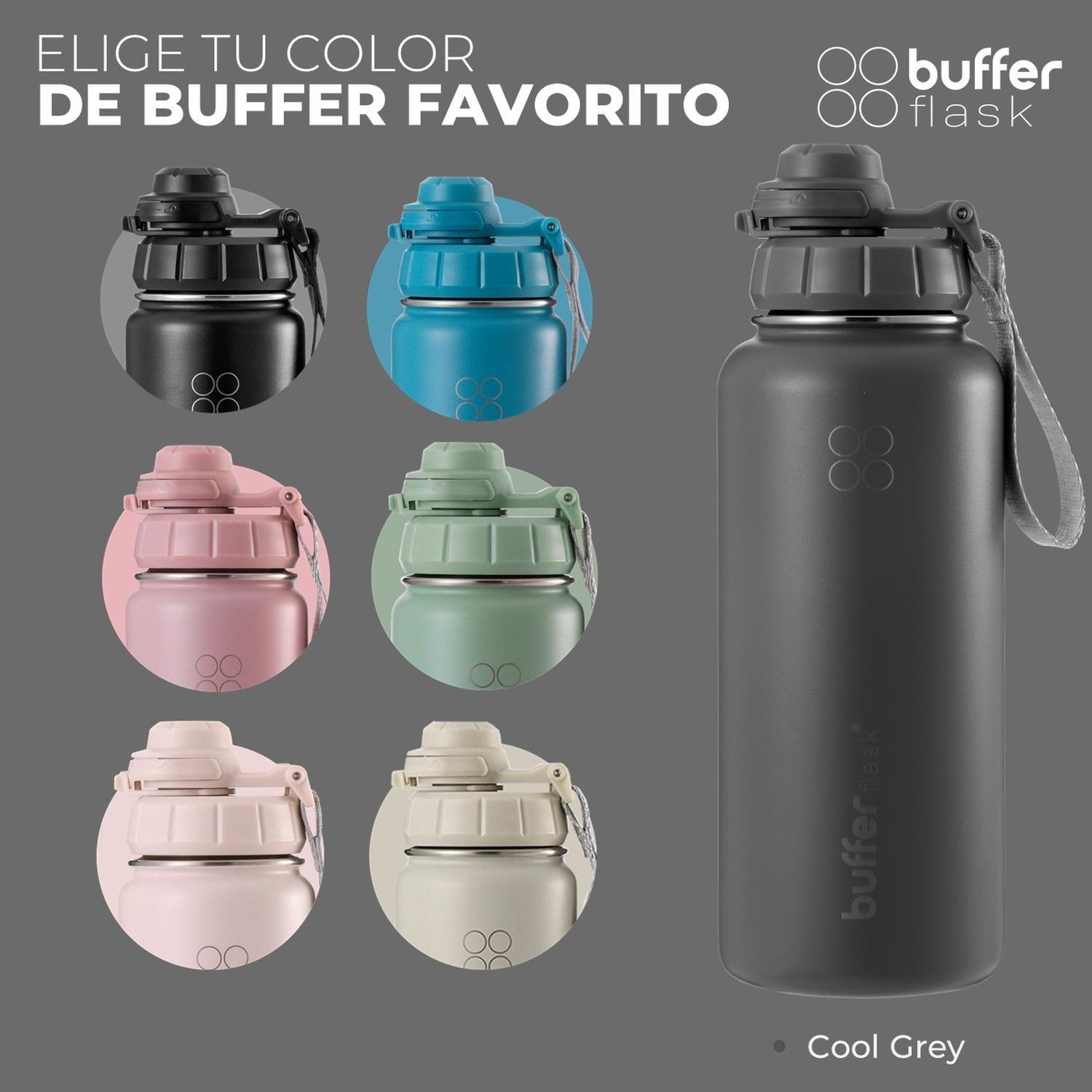 Botella Termica de Agua Acero Inox Buffer + Tapas 1L-6