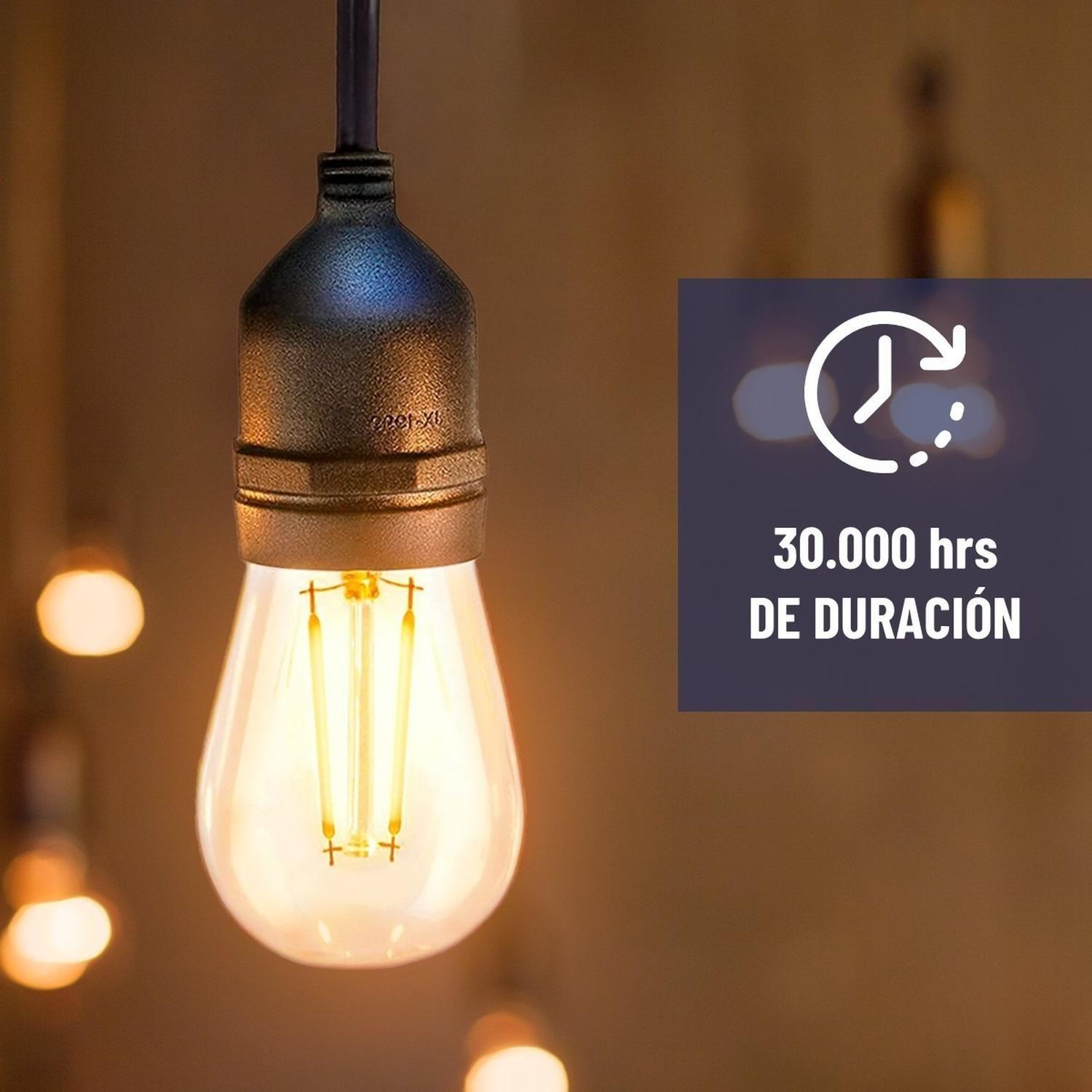 Ampolletas Led Set x10 Vintage Calida E27 Maxwell Guirnalda-1