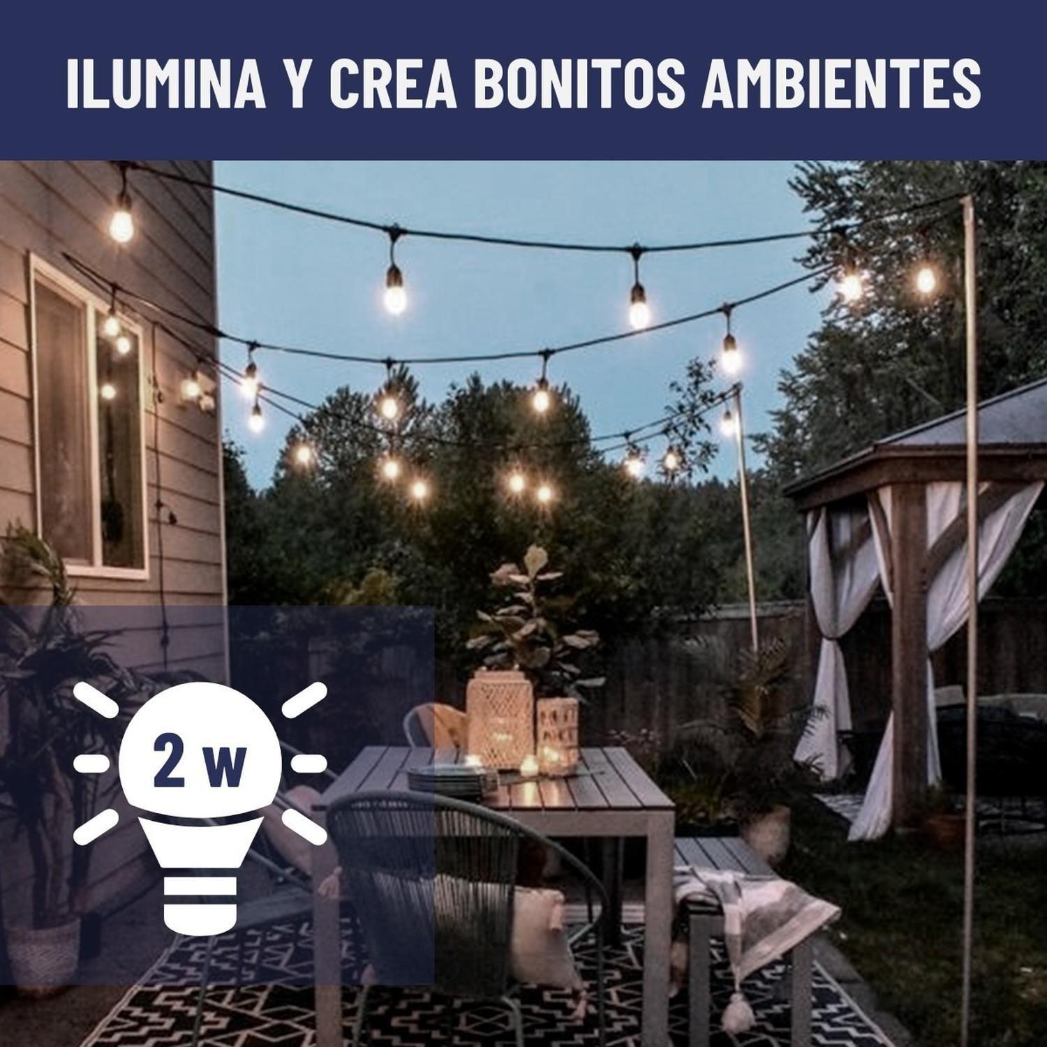 Ampolletas Led Set x10 Vintage Calida E27 Maxwell Guirnalda-2