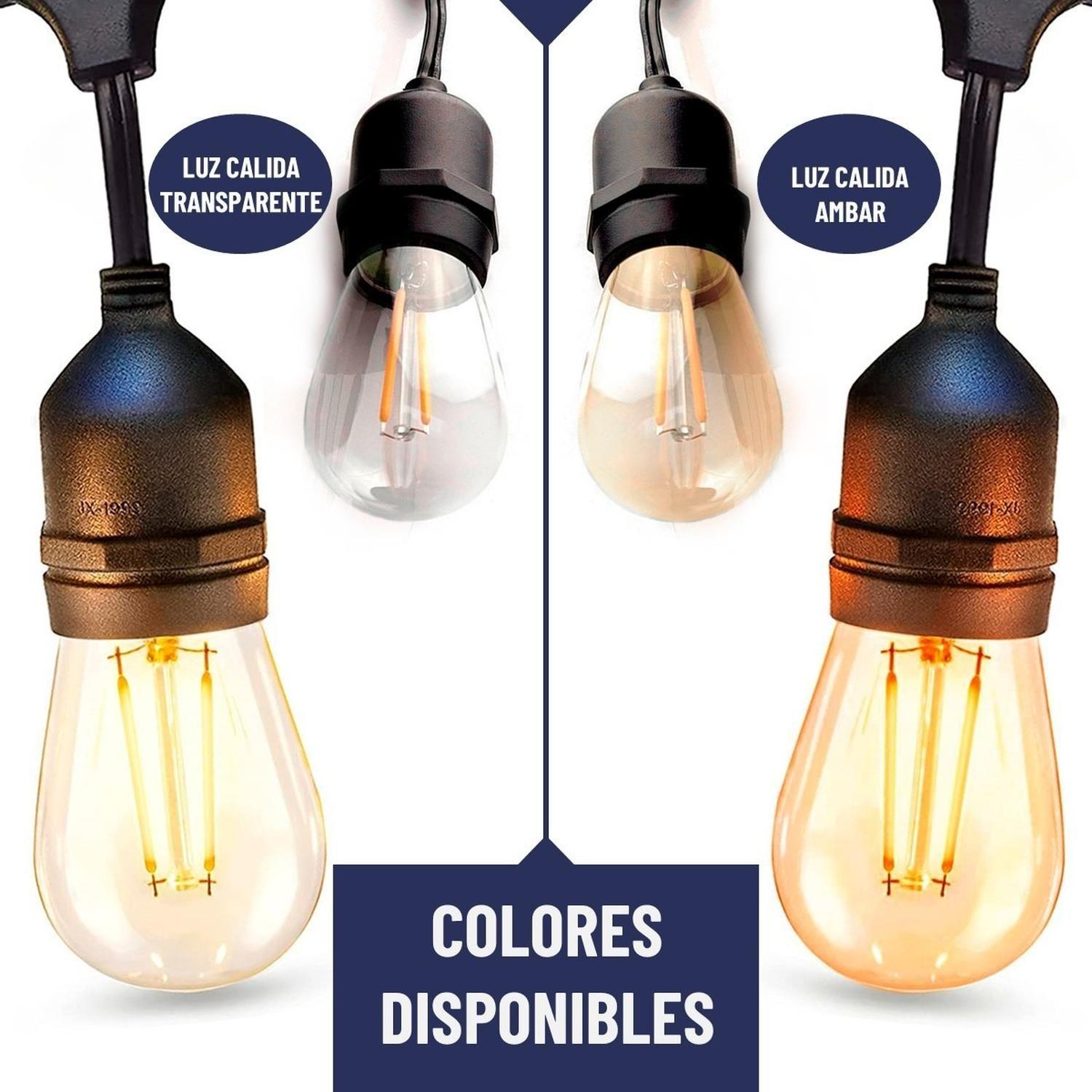 Ampolletas Led Set x10 Vintage Calida E27 Maxwell Guirnalda-7