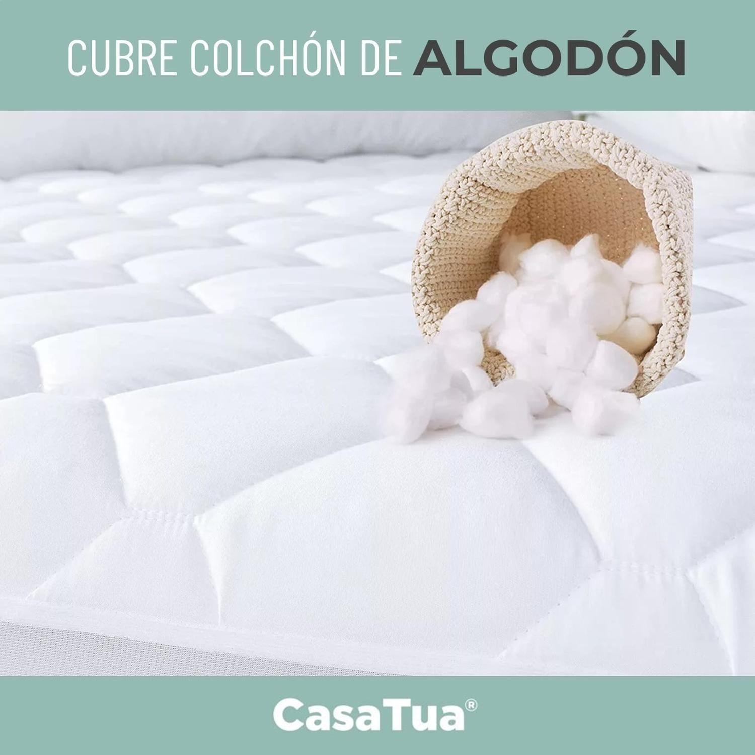 Cubre Colchon Protector Impermeable Elasticos-5