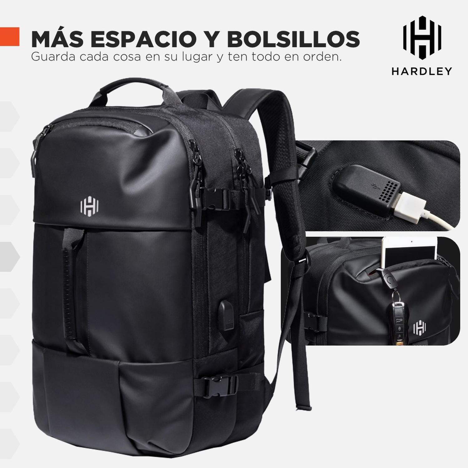 Mochila para Viaje Cabina Hardley Impermeable 28L Ajustable-3