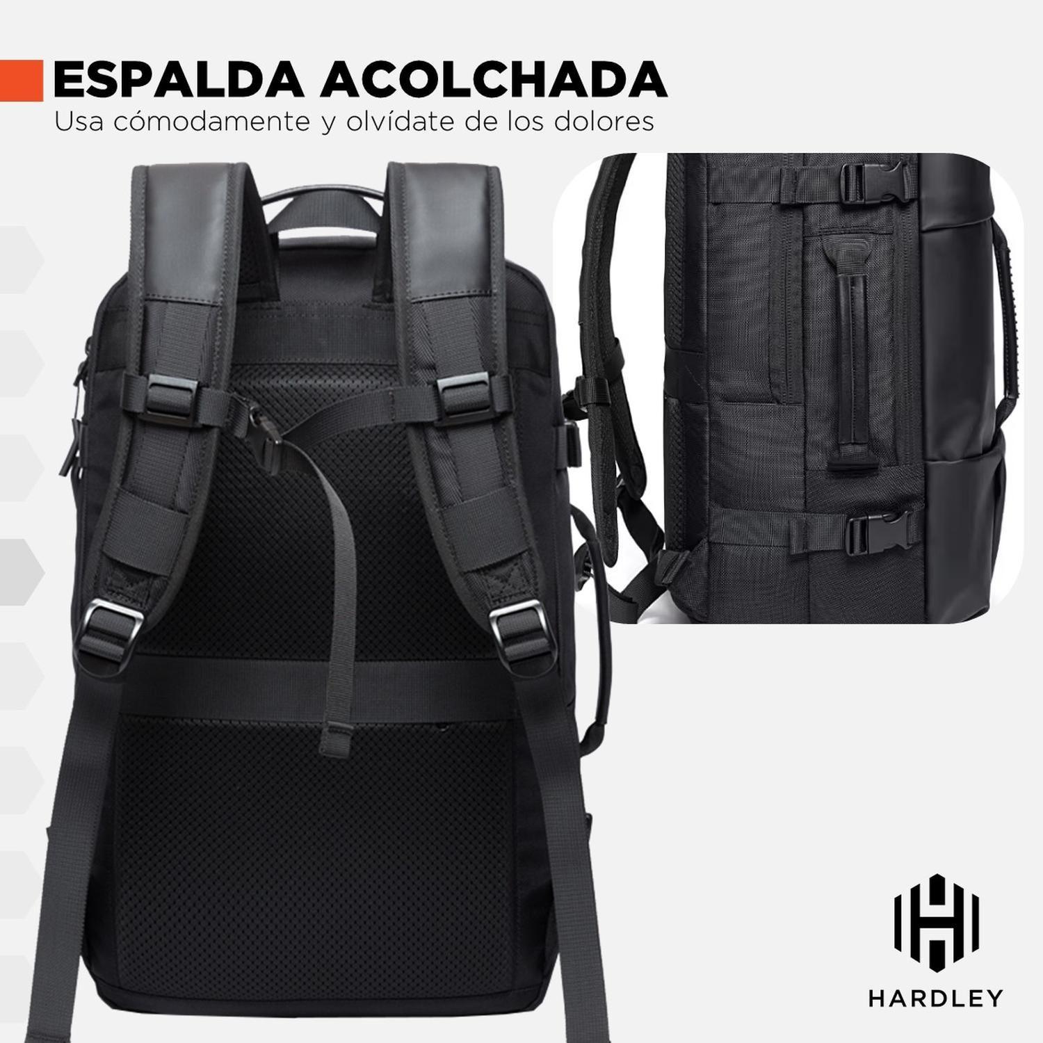 Mochila para Viaje Cabina Hardley Impermeable 28L Ajustable-4