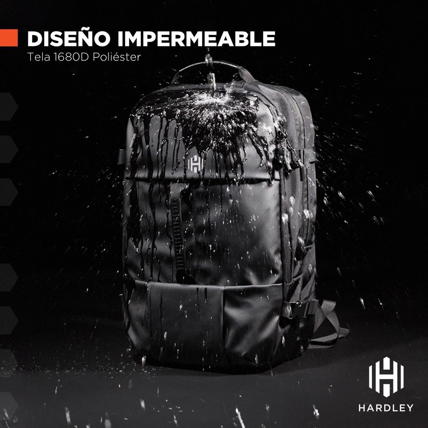 Mochila para Viaje Cabina Hardley Impermeable 28L Ajustable-5