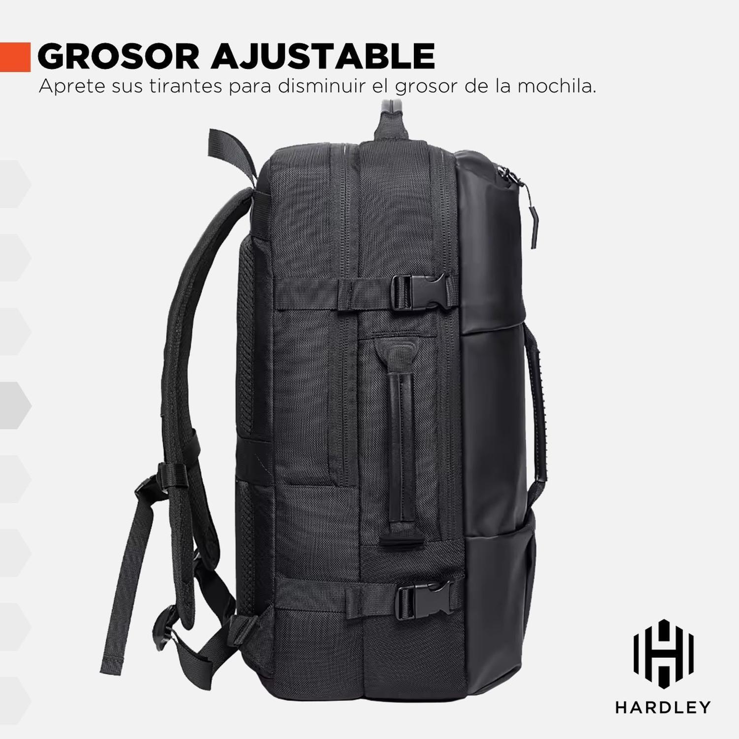 Mochila para Viaje Cabina Hardley Impermeable 28L Ajustable-6