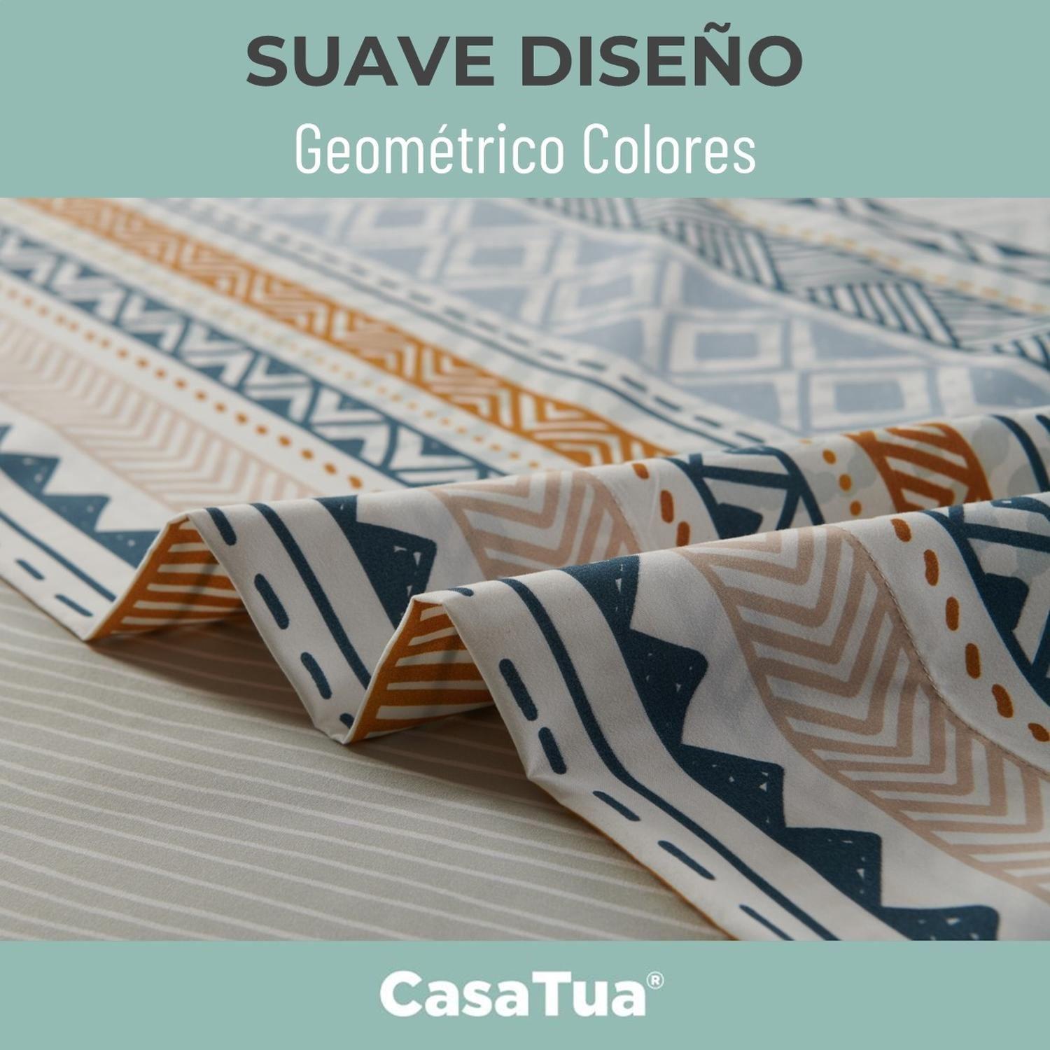 Juego Sabanas Estampadas Ultra Suave +Funda Almohada Casatua 1.5 PlazasDiseño 3-4
