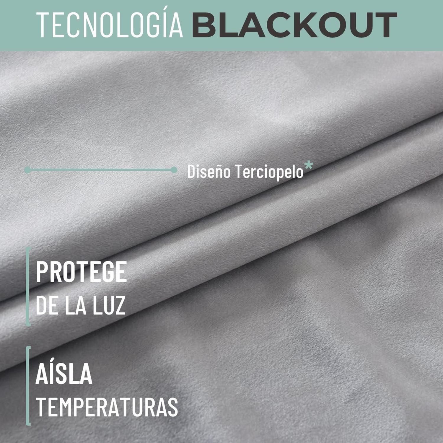 Cortina Blackout Engomada Terciopelo x2 Casatua 135 x220-2