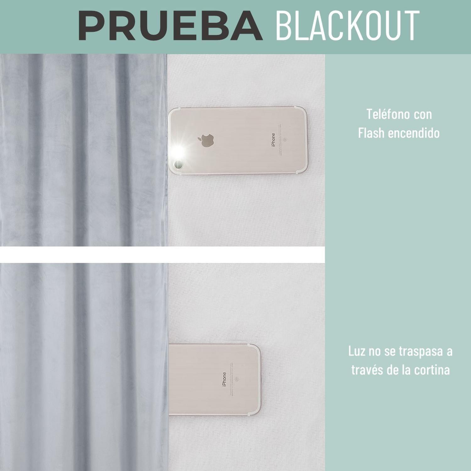 Cortina Blackout Engomada Terciopelo x2 Casatua 135 x220-5