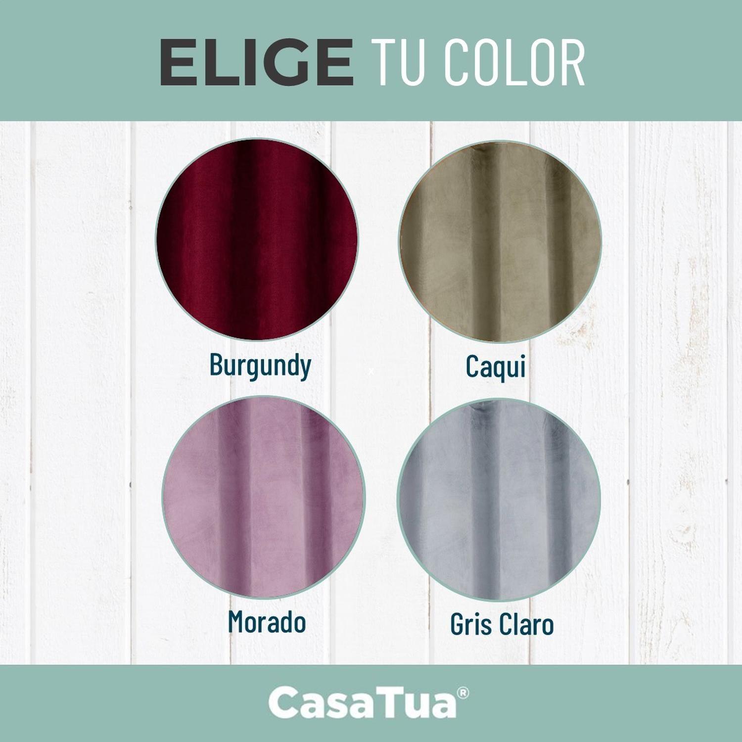Cortina Blackout Engomada Terciopelo x2 Casatua 135 x220-9