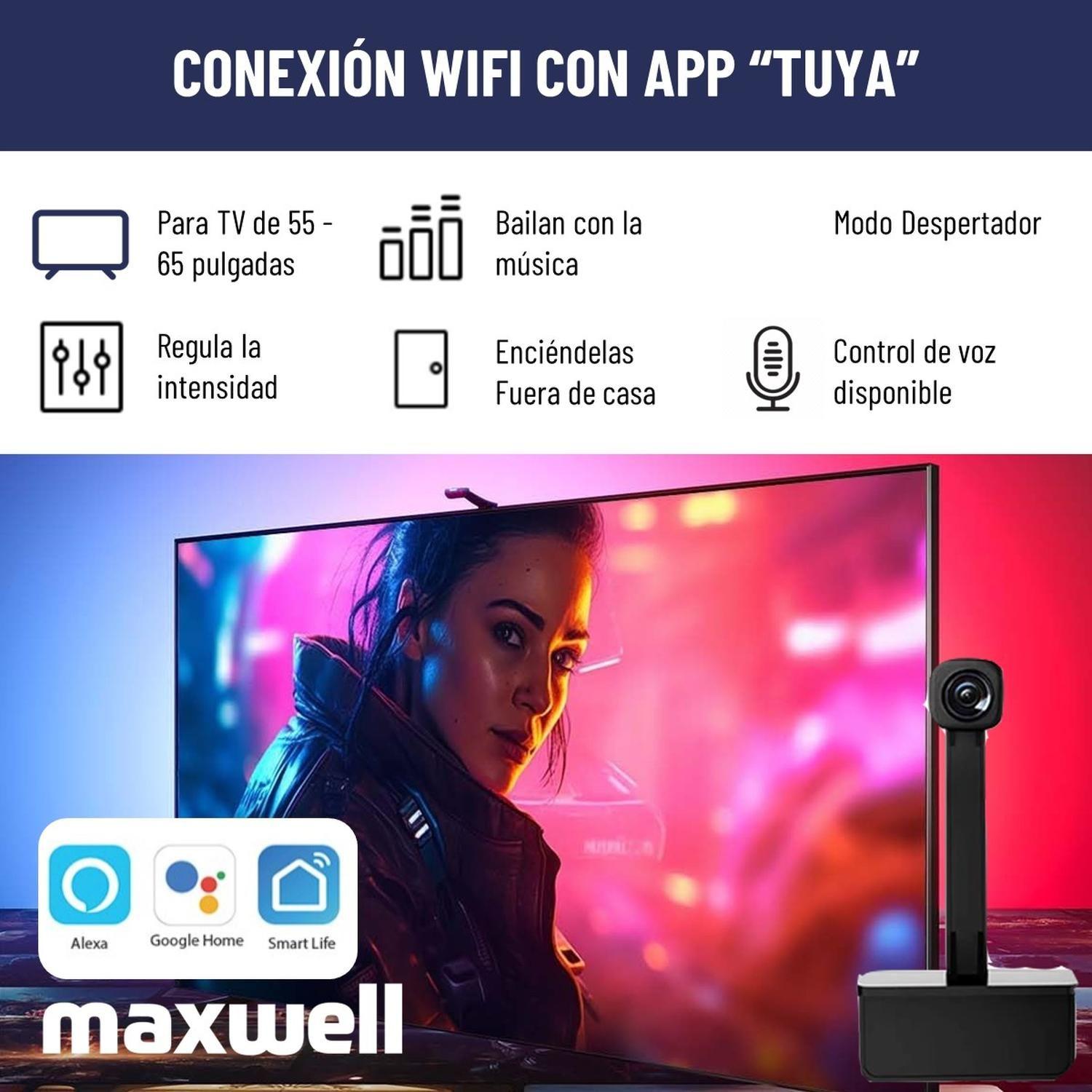 Tira Cinta Luces Led RGB Para TV Bluetooth Maxwell + Camara-2