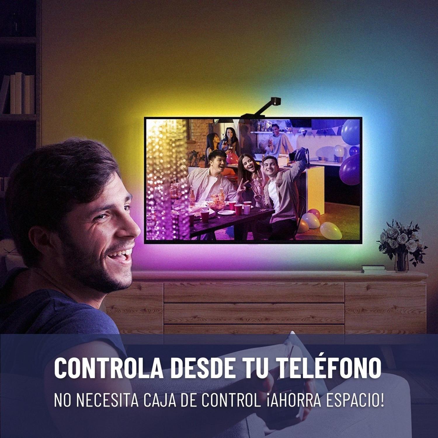 Tira Cinta Luces Led RGB Para TV Bluetooth Maxwell + Camara-4