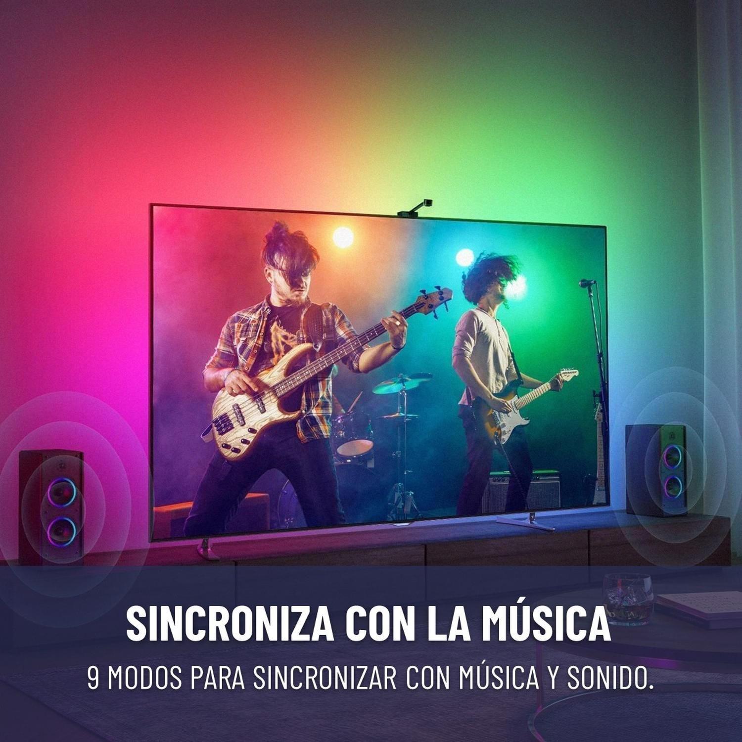 Tira Cinta Luces Led RGB Para TV Bluetooth Maxwell + Camara-6