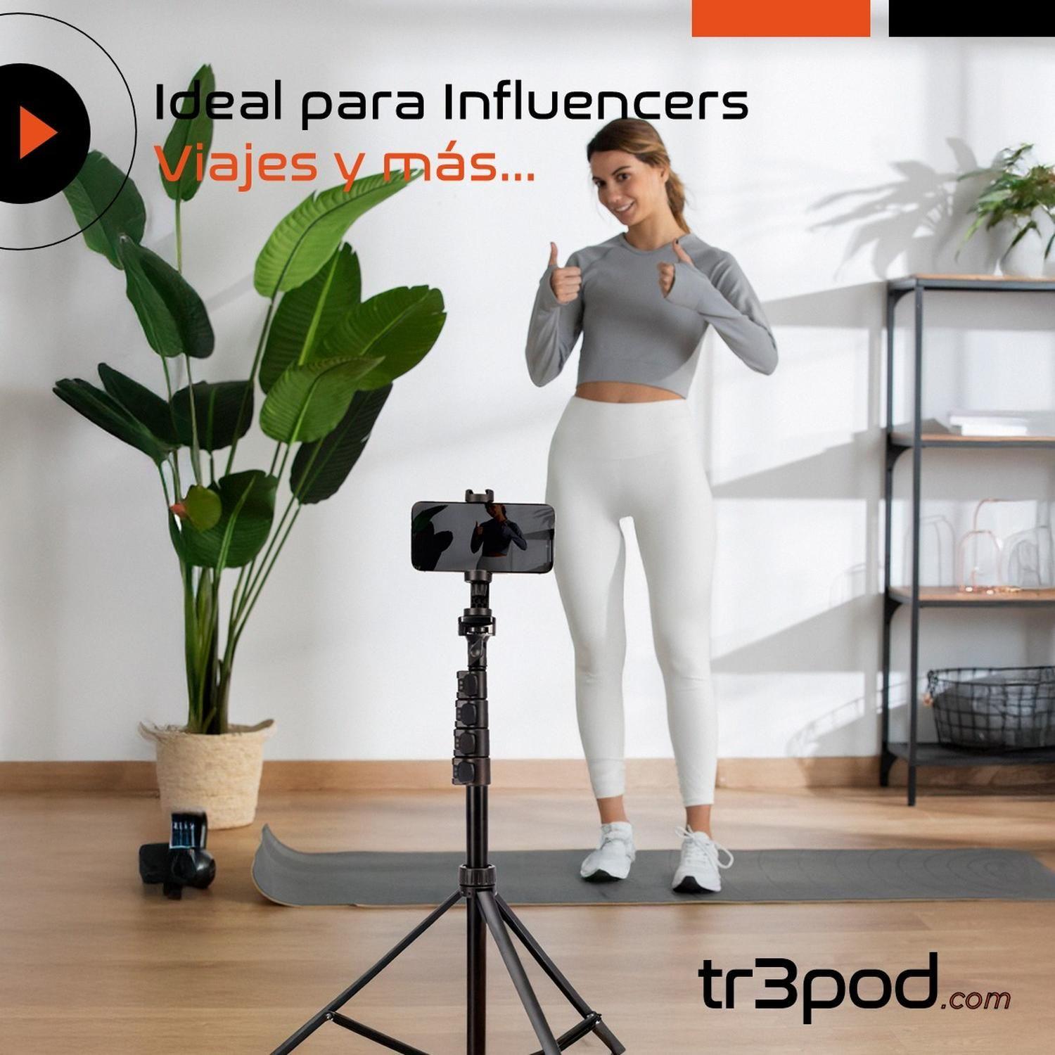 Tripode Celular Camara 360 Tr3pod Aluminio Plegable +Control-3