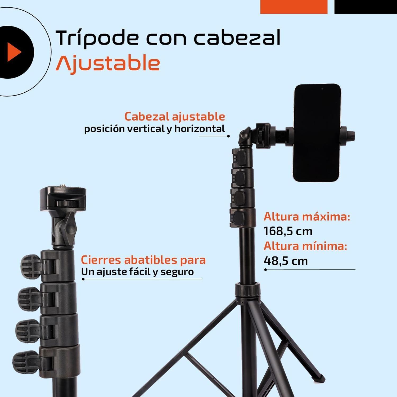 Tripode Celular Camara 360 Tr3pod Aluminio Plegable +Control-4