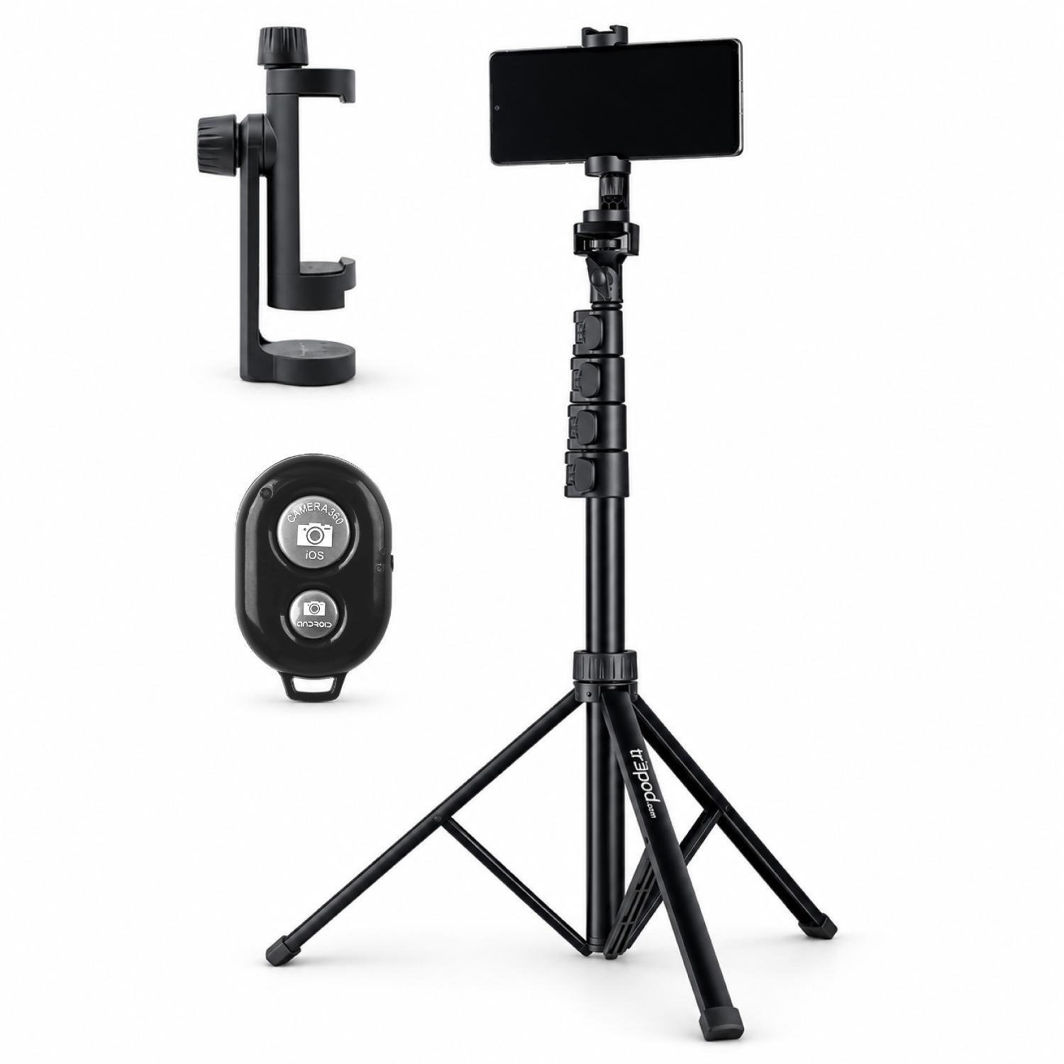 Tripode Celular Camara 360 Tr3pod Aluminio Plegable +Control-0