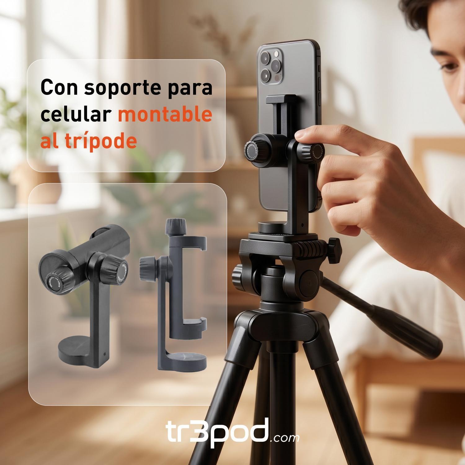 Tripode Celular Camara 360 Tr3pod Aluminio Plegable +Control-1