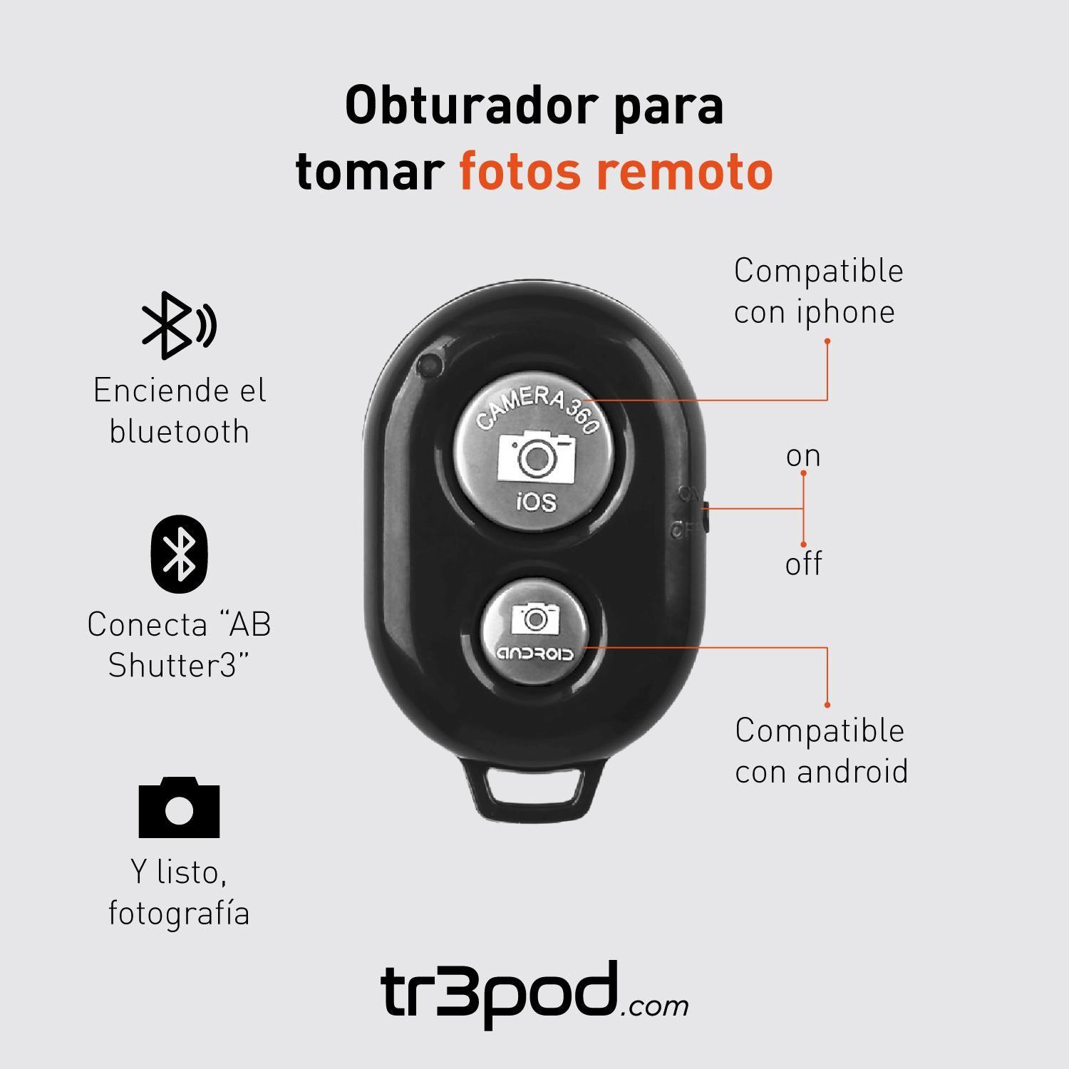 Tripode Celular Camara 360 Tr3pod Aluminio Plegable +Control-2