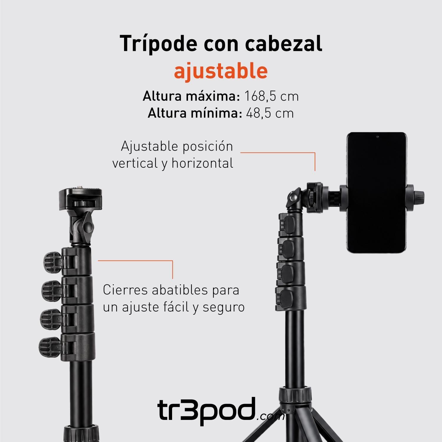 Tripode Celular Camara 360 Tr3pod Aluminio Plegable +Control-3