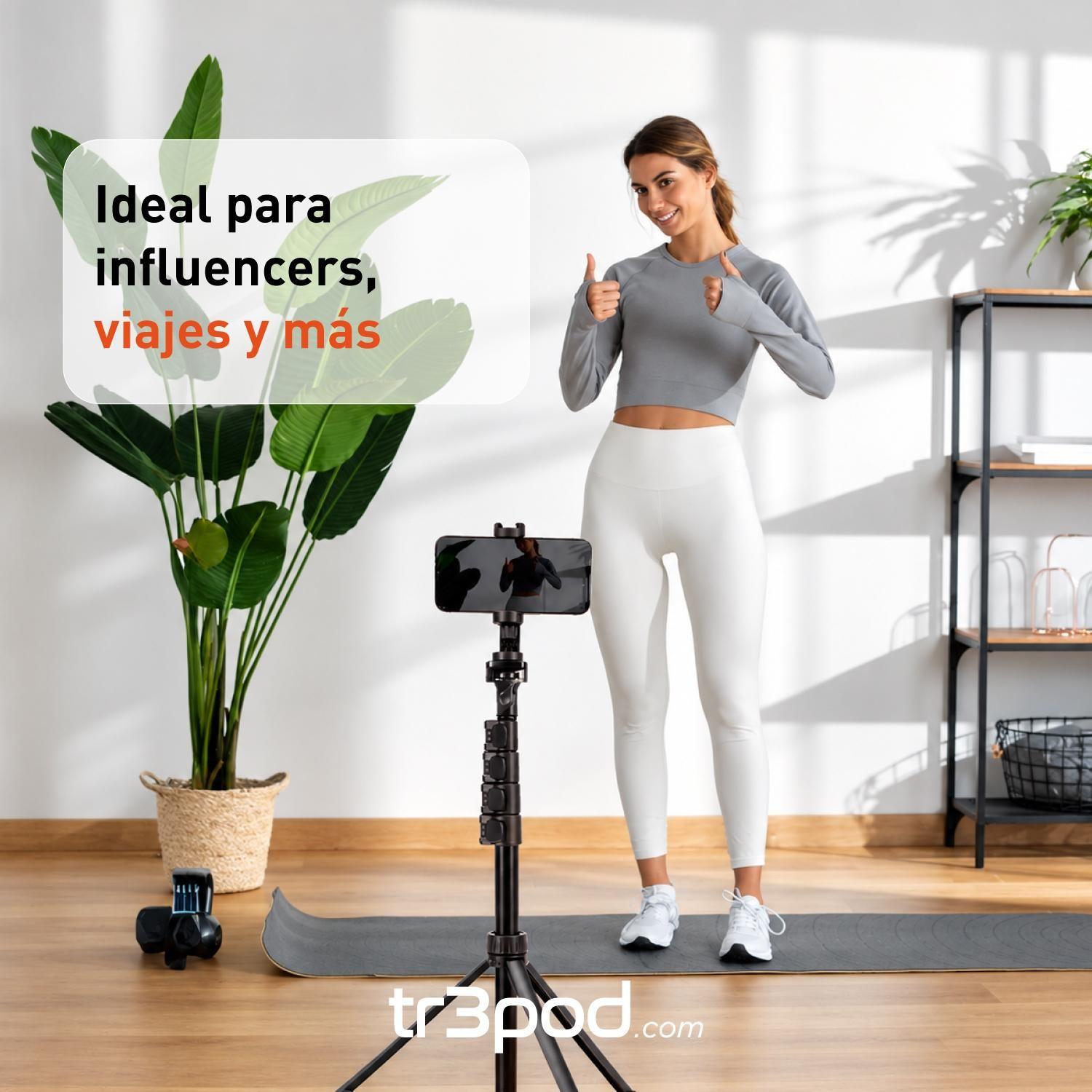 Tripode Celular Camara 360 Tr3pod Aluminio Plegable +Control-4