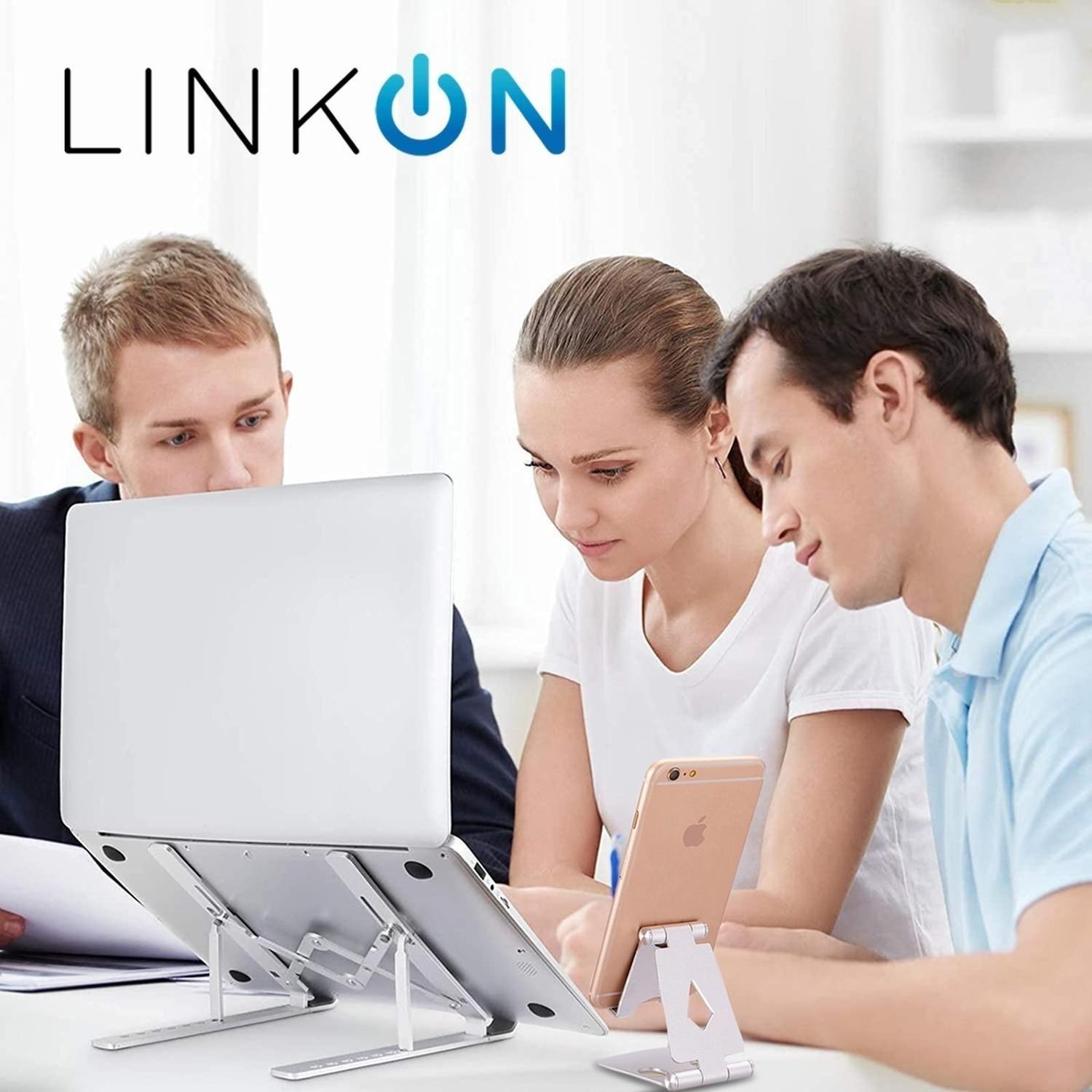 Combo Base Aluminio Para Macbook Notebook + Soporte Celular-8