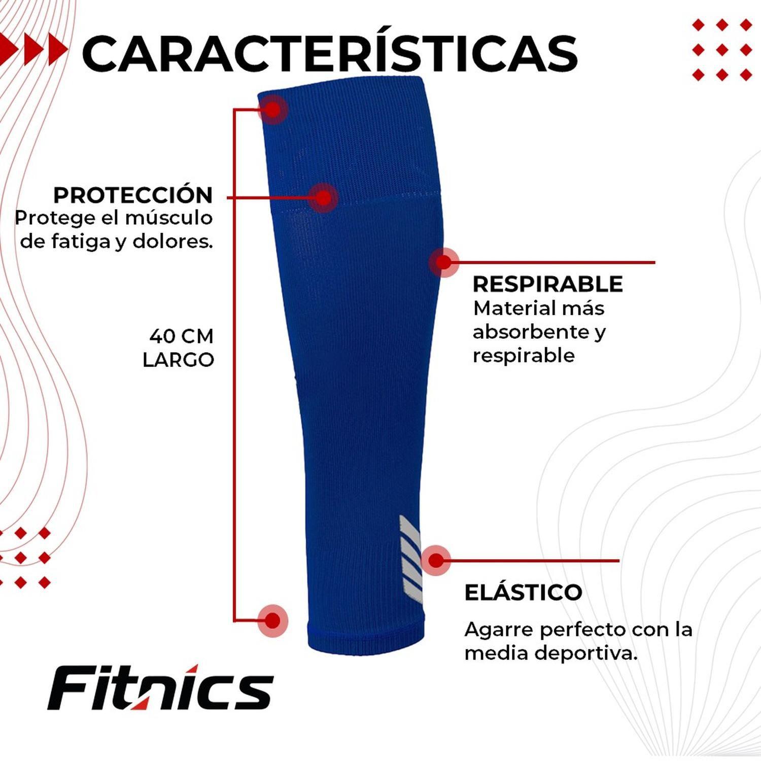 Medias Futbol Niños Antideslizantes Set 2 + Pantorrillera Talla Única azul-6