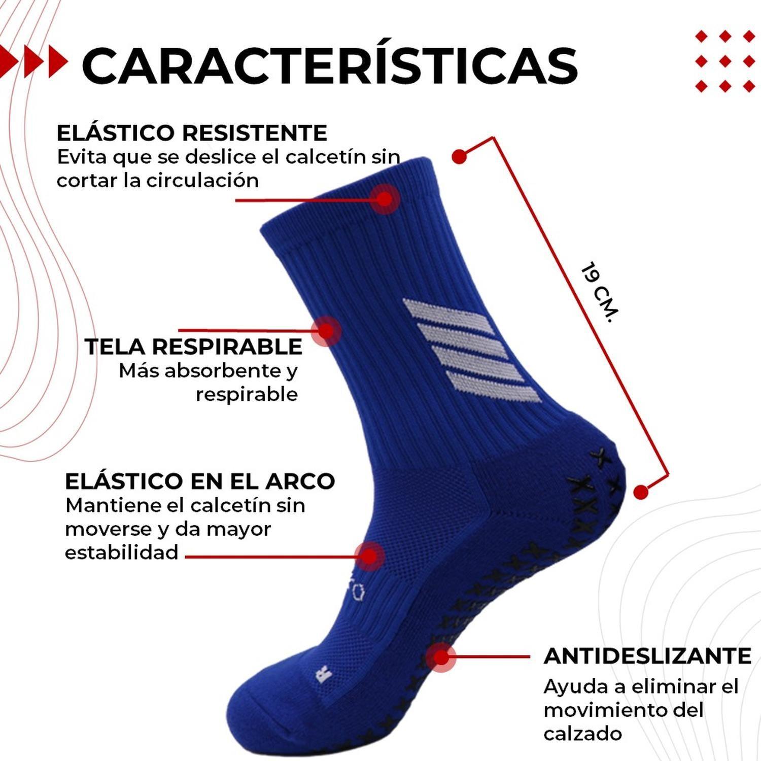 Medias Futbol Niños Antideslizantes Set 2 + Pantorrillera Talla Única azul-7