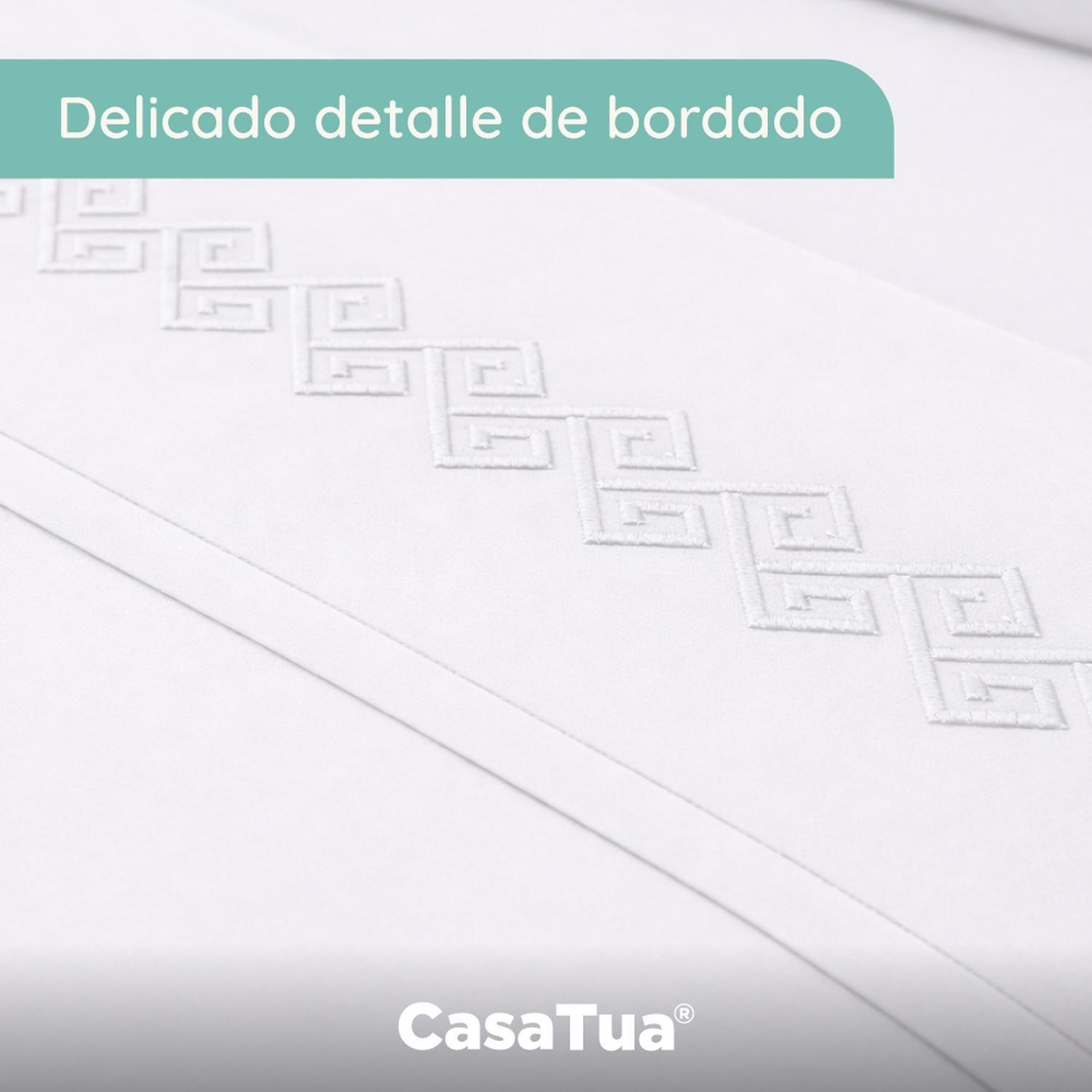 Sabanas 1800 Hotel CasaTua Ultra Suaves Bordadas 1.5 Plazas-5