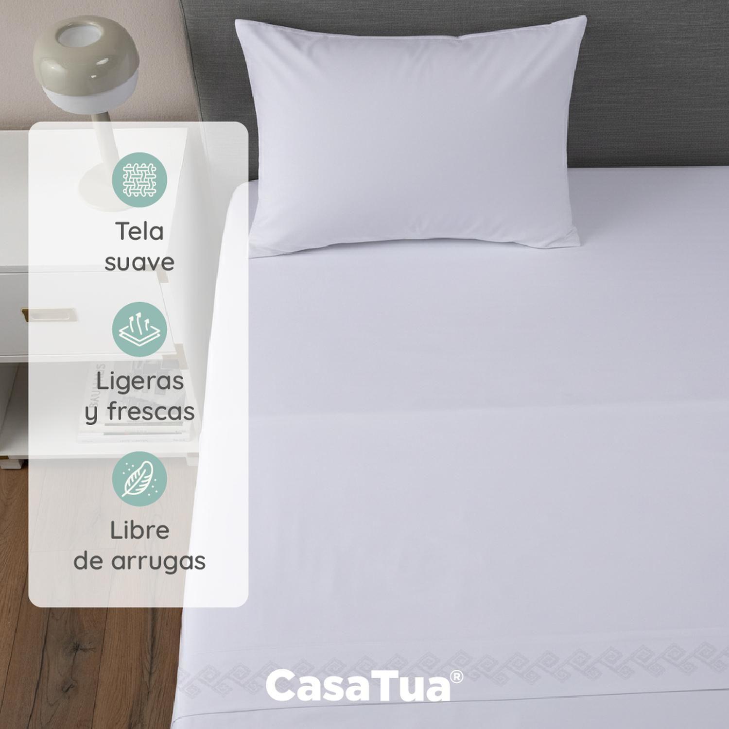 Sabanas 1800 Hotel CasaTua Ultra Suaves Bordadas 1.5 Plazas-6
