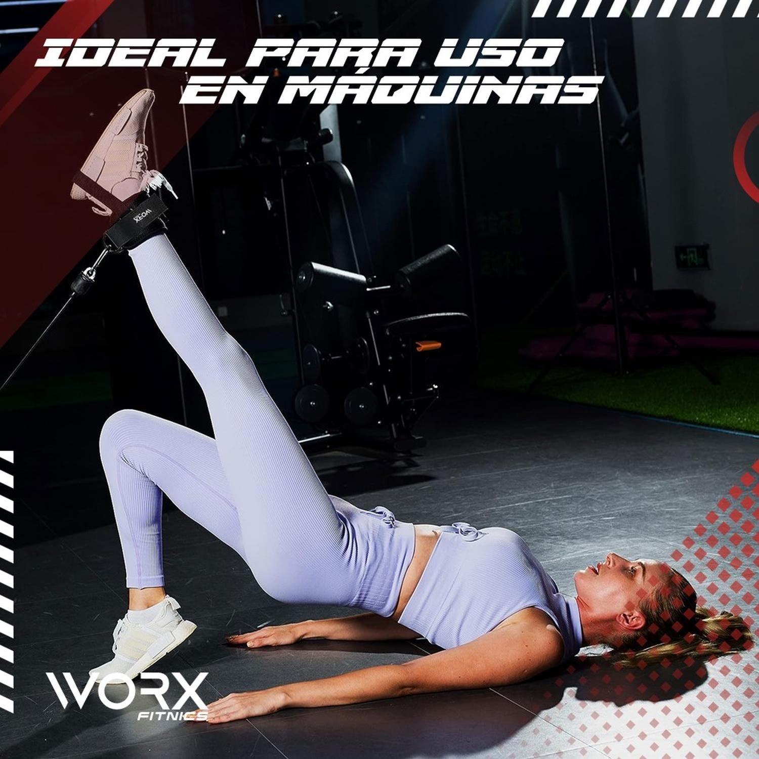 Tobillera Para Polea Correa Worx Gym Gimnasio Gluteos-2