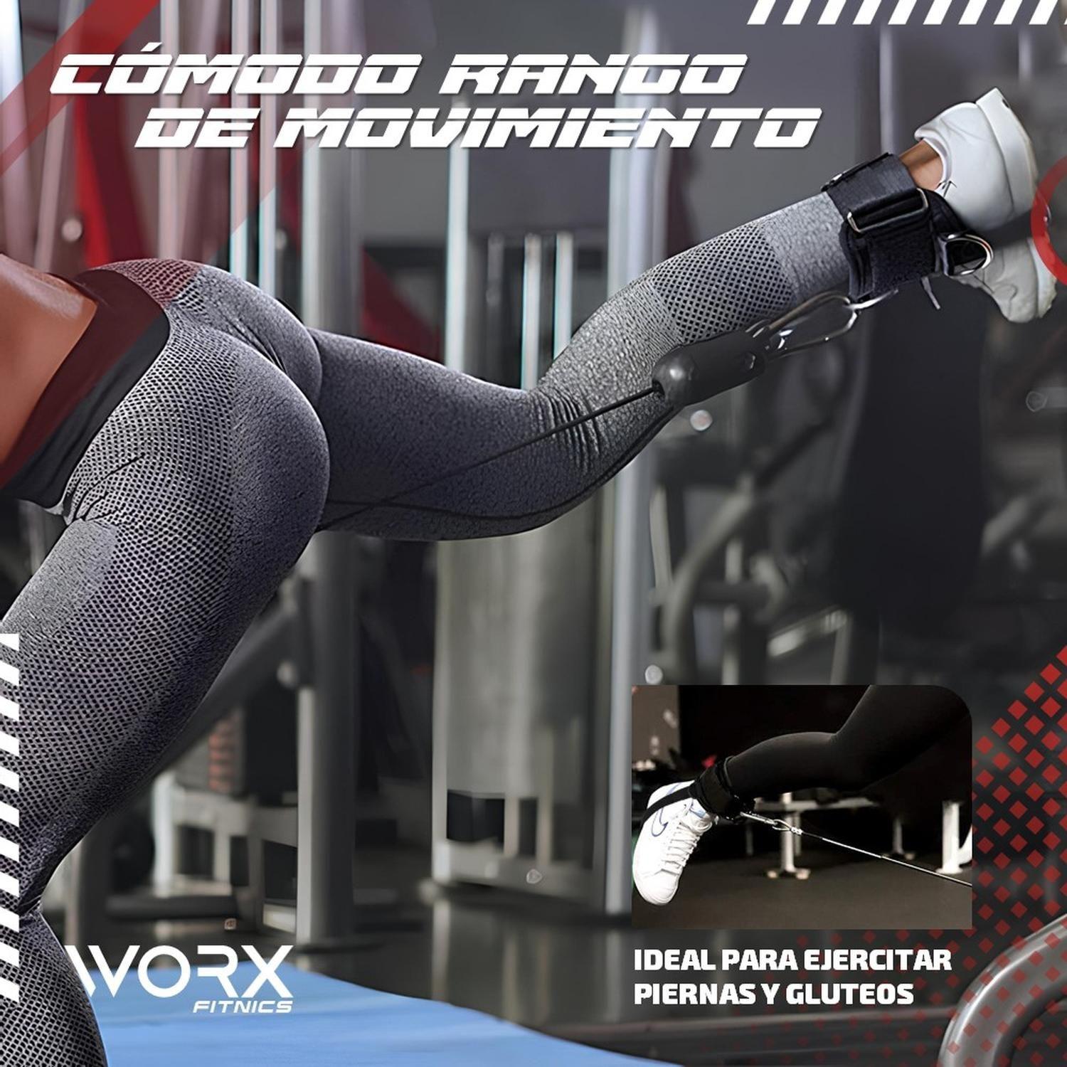 Tobillera Para Polea Correa Worx Gym Gimnasio Gluteos-3