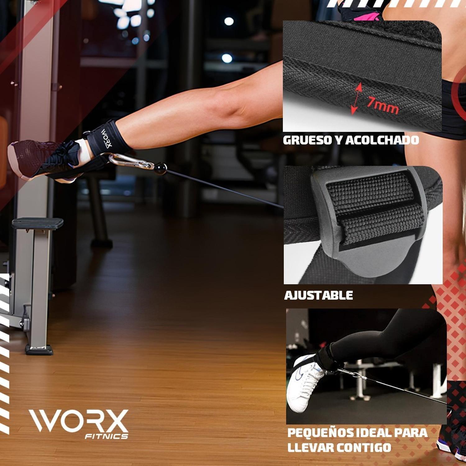 Tobillera Para Polea Correa Worx Gym Gimnasio Gluteos-4