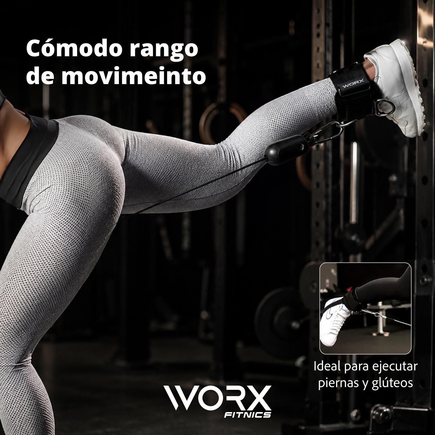 Tobillera Para Polea Correa Worx Gym Gimnasio Gluteos-2