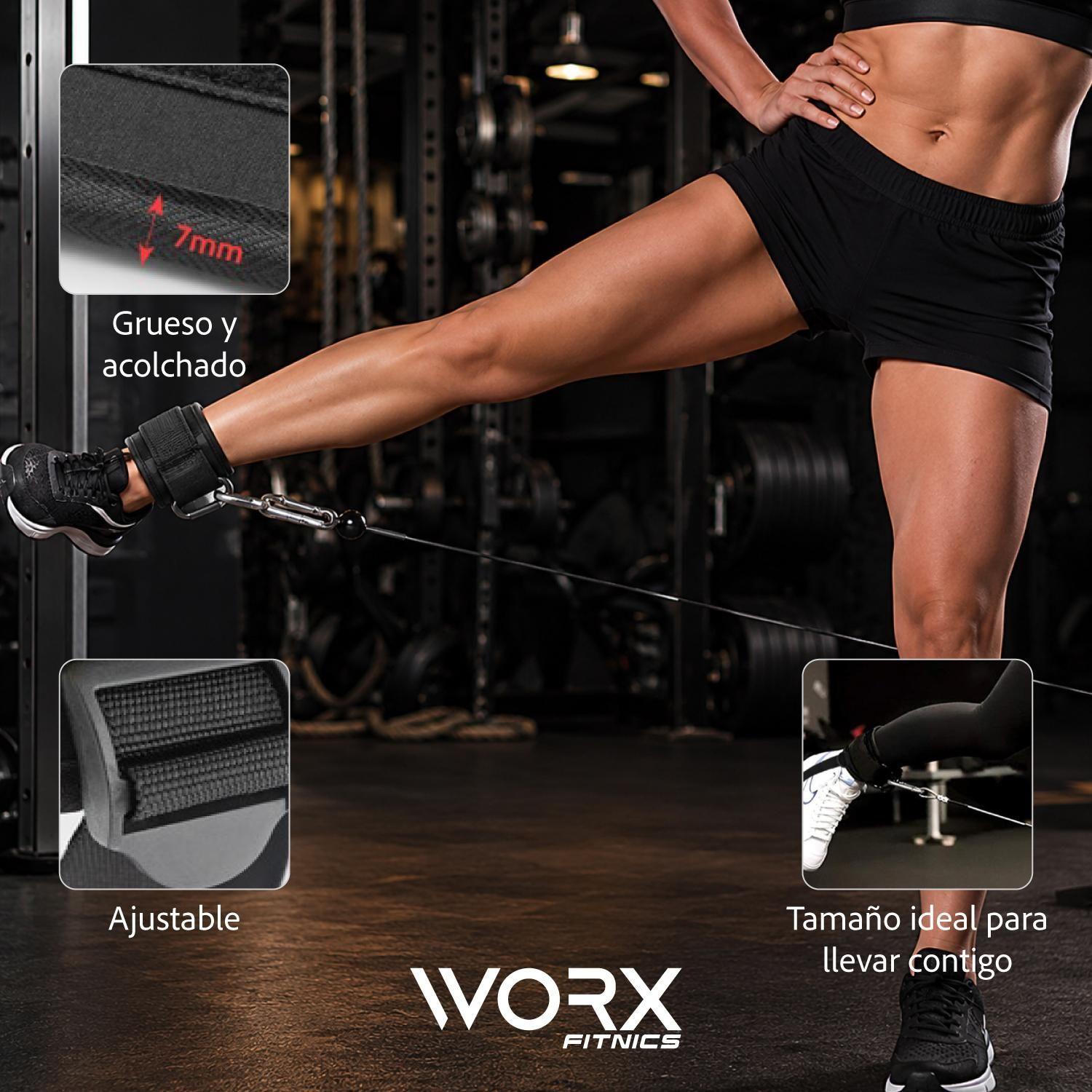Tobillera Para Polea Correa Worx Gym Gimnasio Gluteos-3