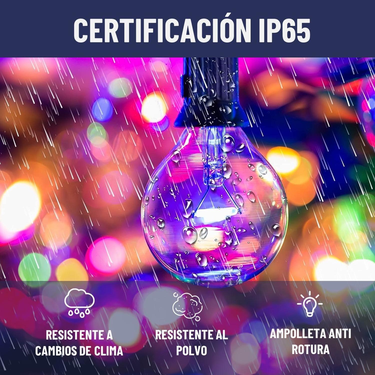 Guirnalda Luces LED Colores Maxwell 10 Mts Unible Navidad-5