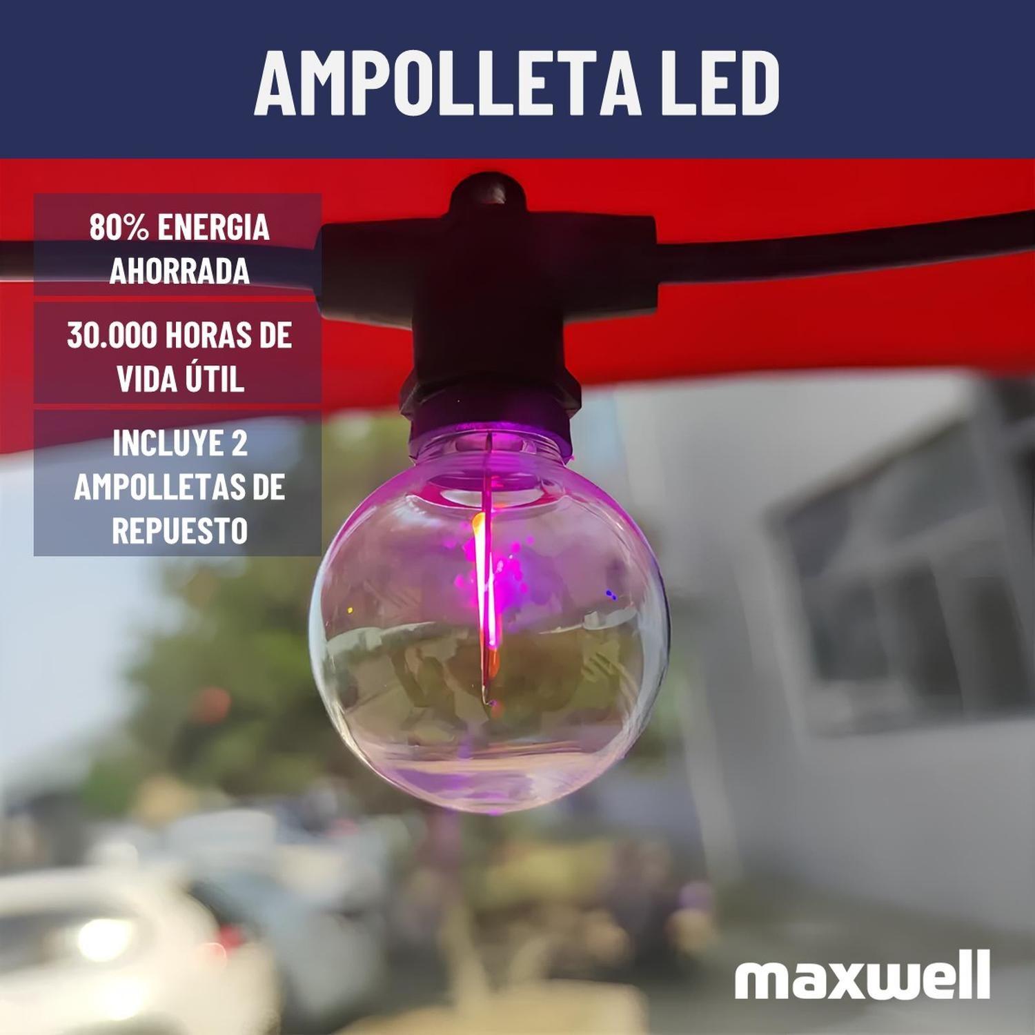 Guirnalda Luces LED Colores Maxwell 10 Mts Unible Navidad-3