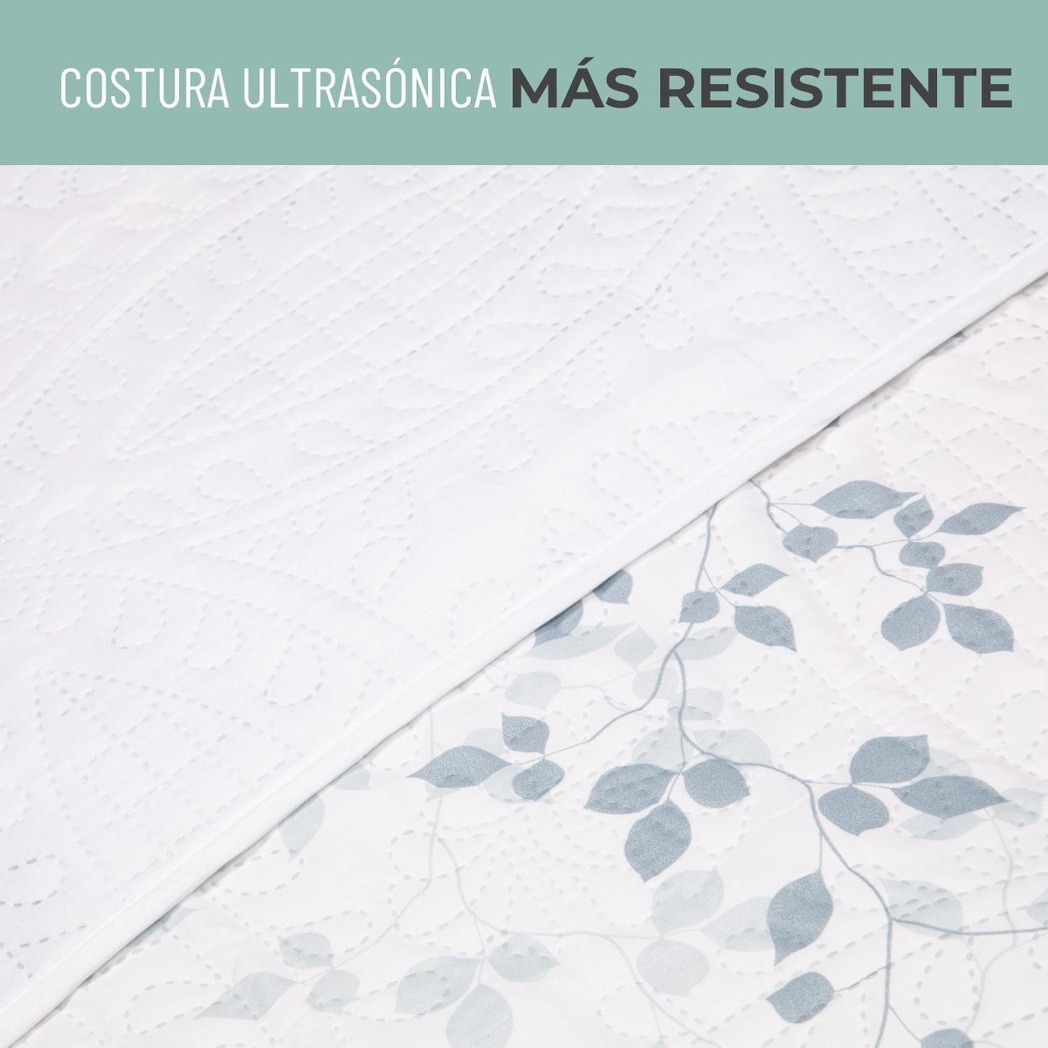 Cubrecama Cobertor 1,5 Plaza Quilt Estampado Reversible Set-6