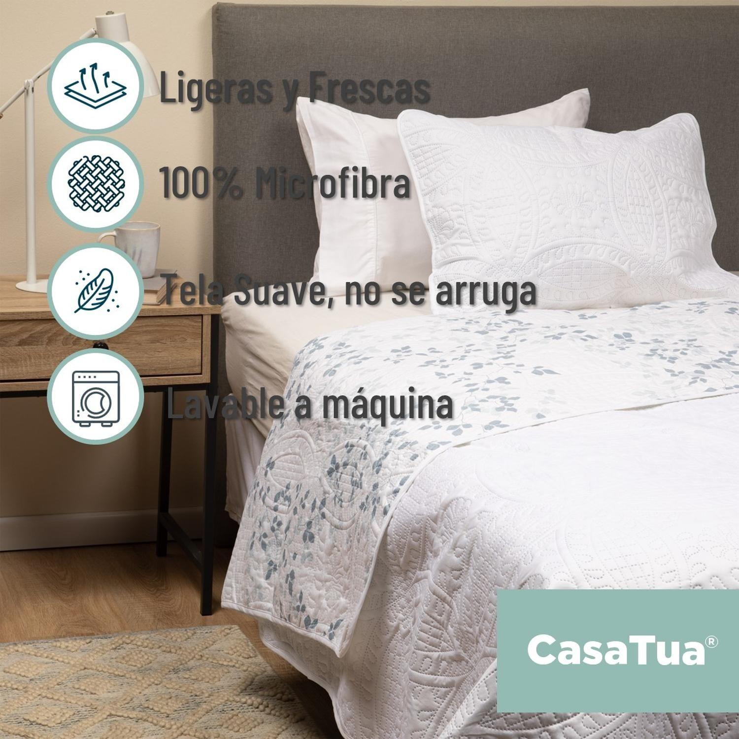 Cubrecama Cobertor 1,5 Plaza Quilt Estampado Reversible Set-8