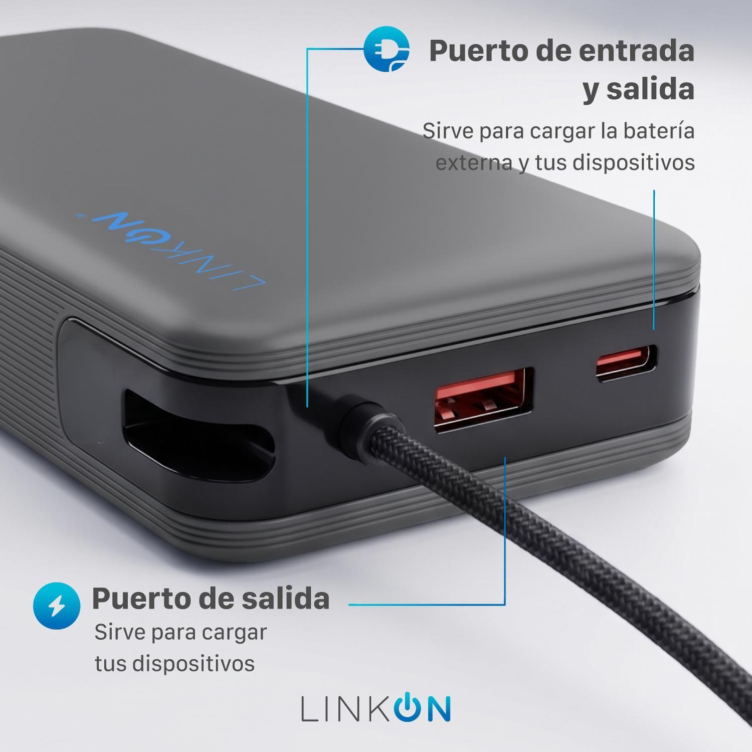 Power Bank Bateria Externa 20000Mah Cargador Portatil Linkon-6