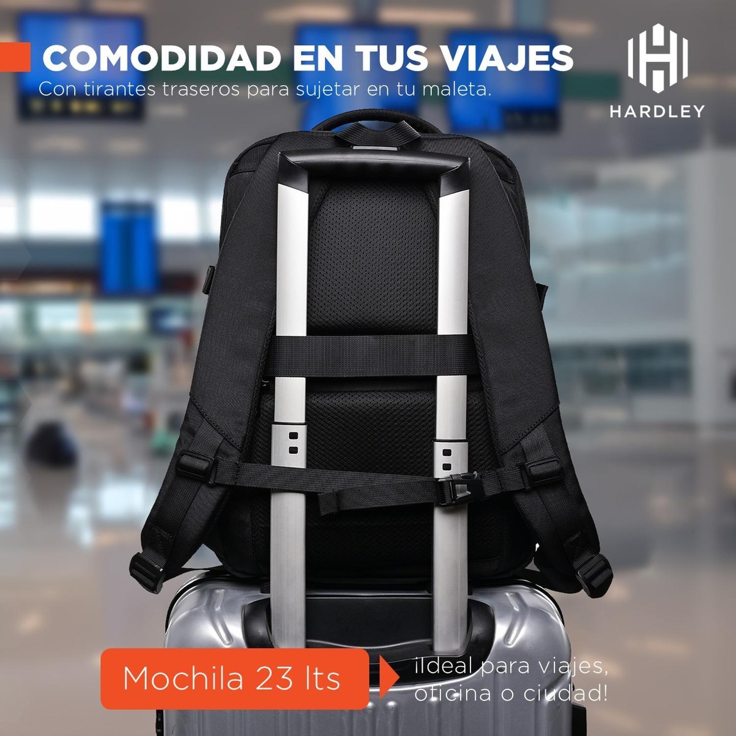 Mochila para Notebook y Viaje Hardley Impermeable Antirrobo-3