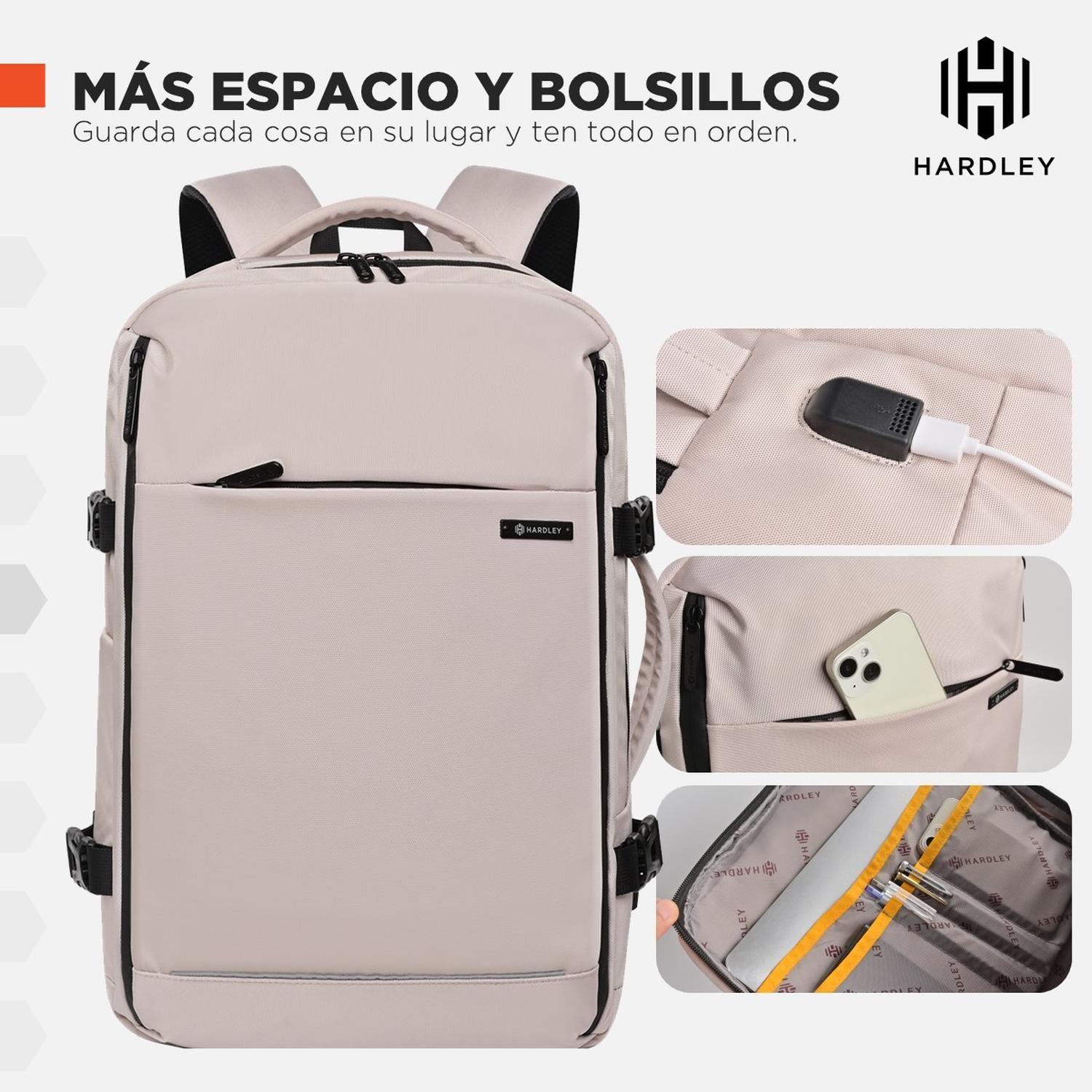 Mochila para Notebook y Viaje Hardley Impermeable Antirrobo-3