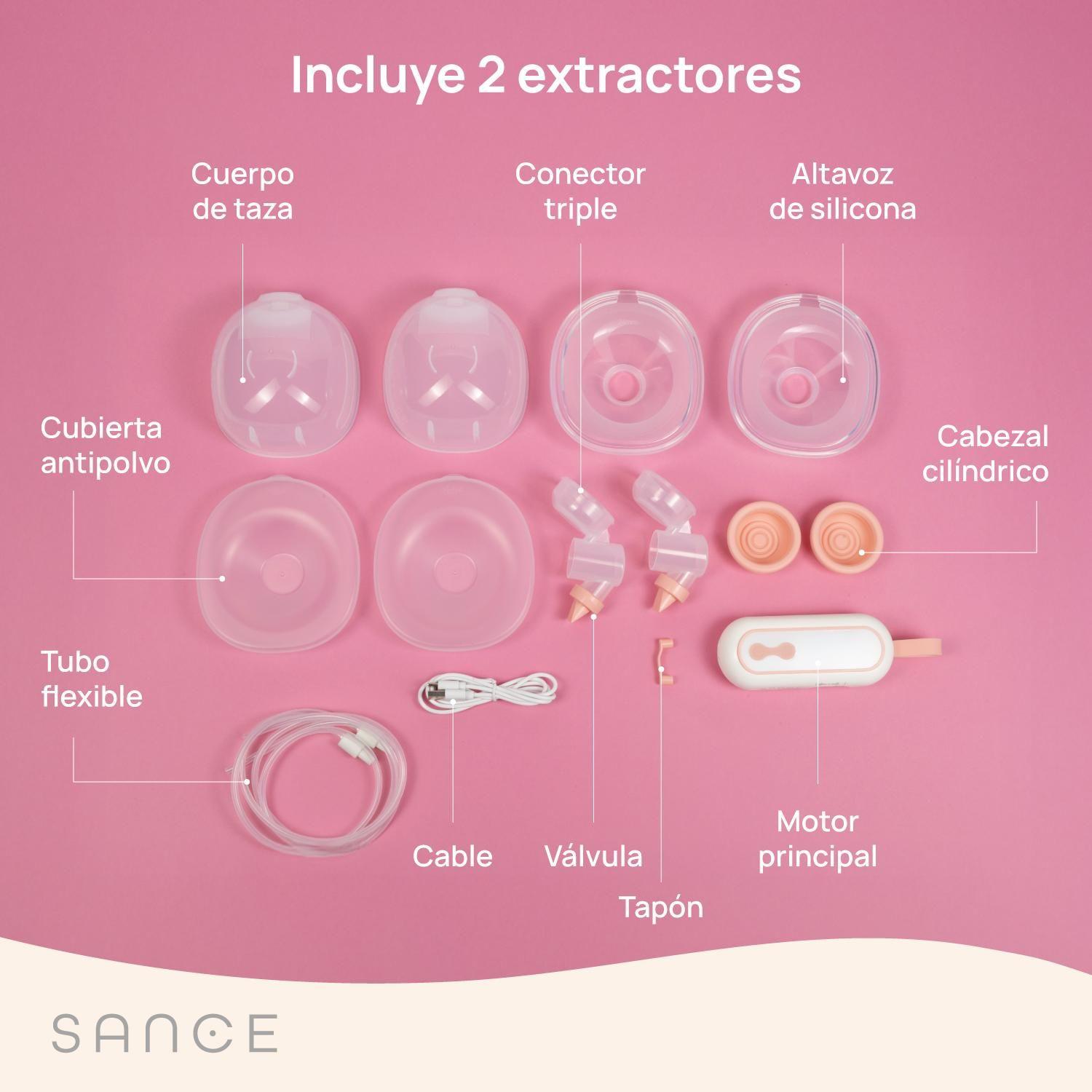 Extractor Leche Electrico Doble Sance Saca Leche Inalambrico-7