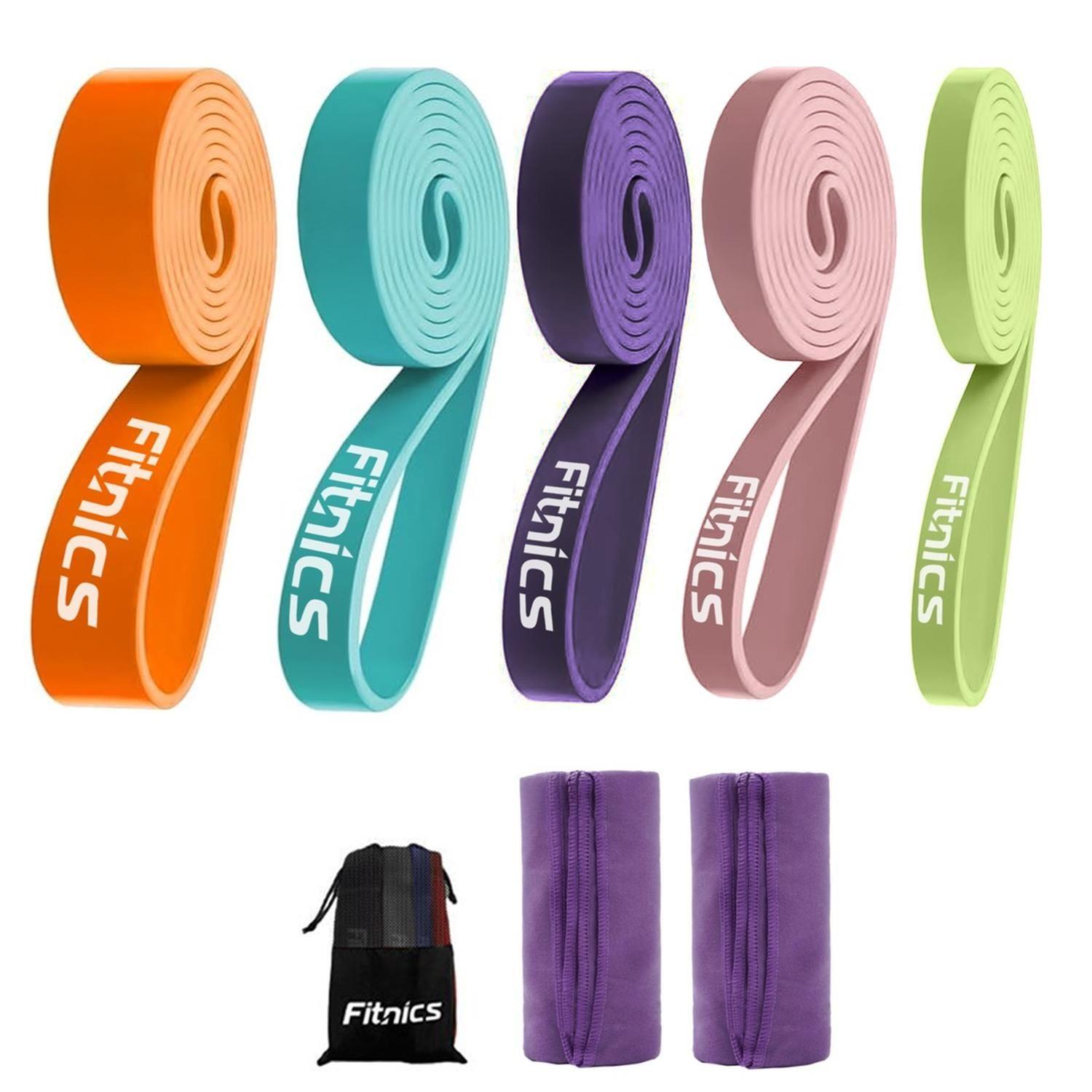 Bandas Elasticas Resistencia Fitnics Set + Toalla Microfibra-0
