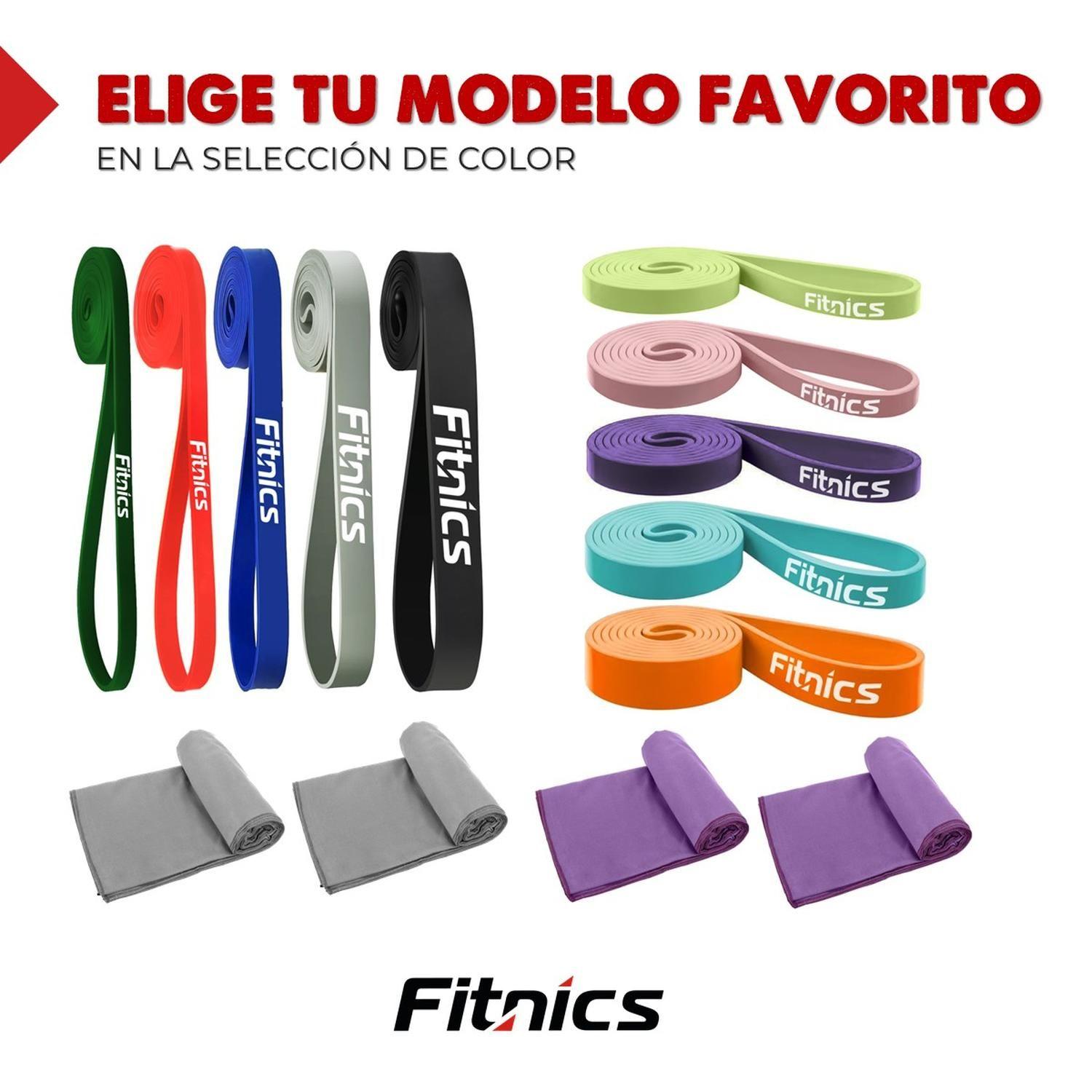 Bandas Elasticas Resistencia Fitnics Set + Toalla Microfibra-7
