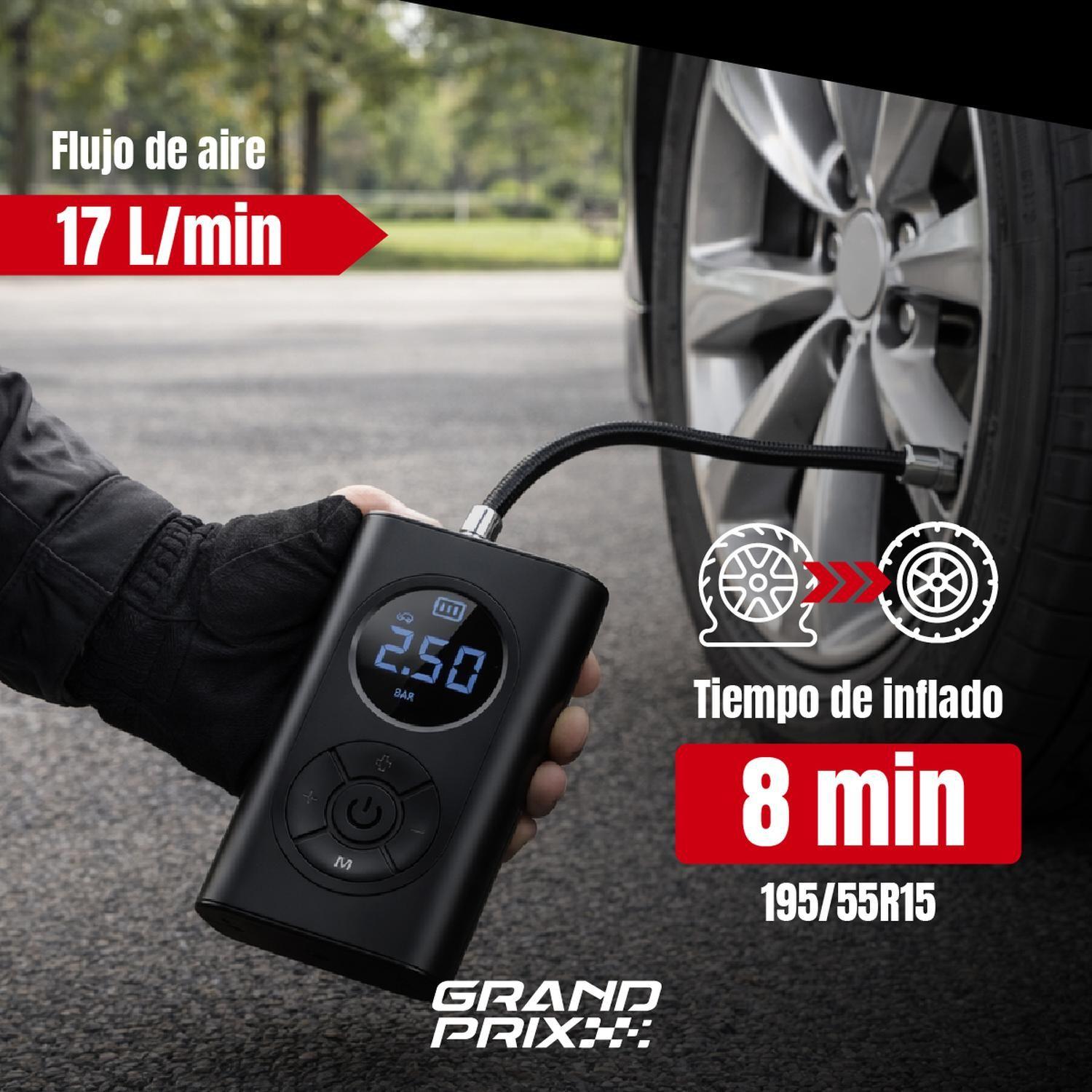 Compresor De Aire Portatil Grand Prix Inflador Neumaticos-2