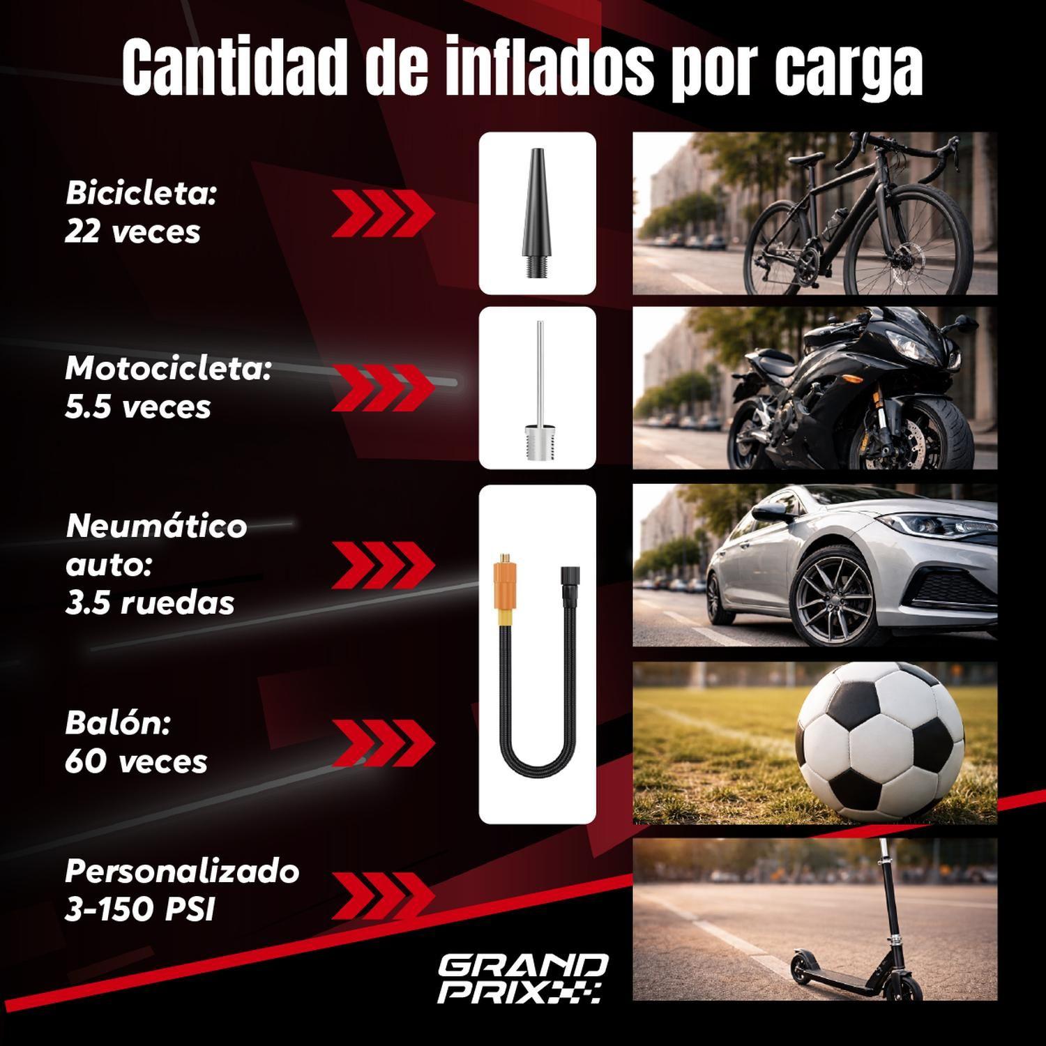 Compresor De Aire Portatil Grand Prix Inflador Neumaticos-7