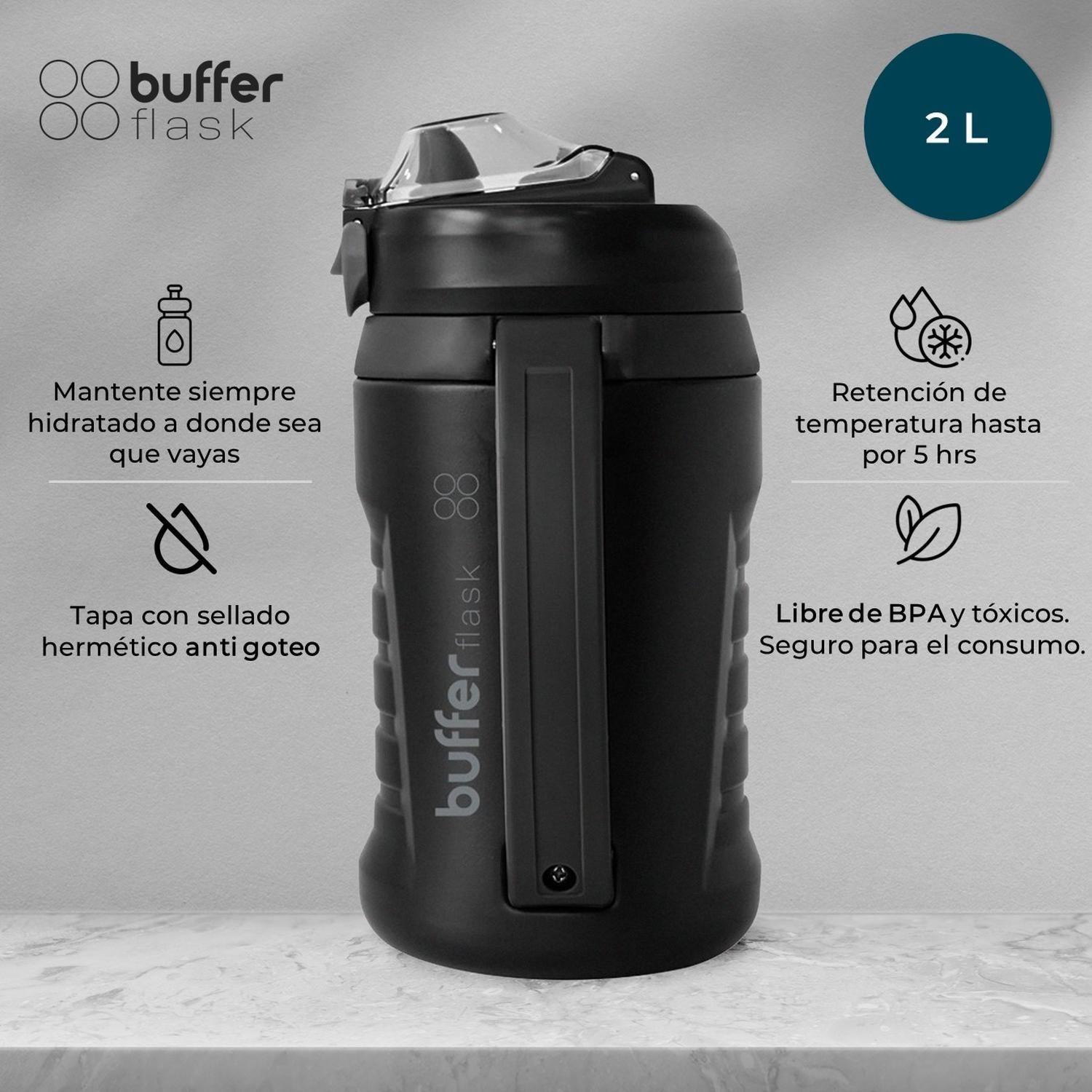 Termo Botella Buffer 2 Lt Agua Outdoor Hermetico Doble Pared-2