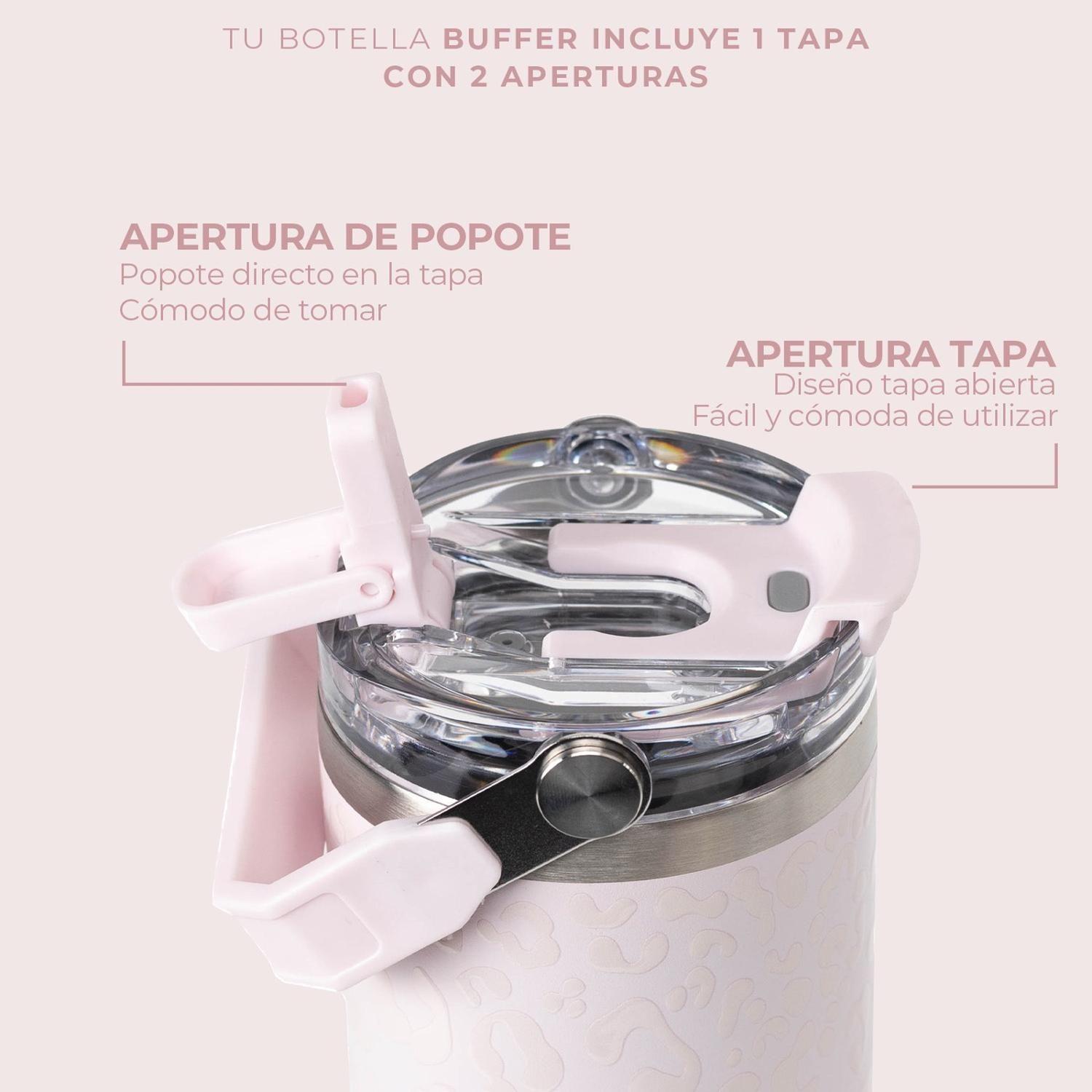 Vaso Termico Set x2 Mug Botella Agua Buffer Acero Inoxidable-5