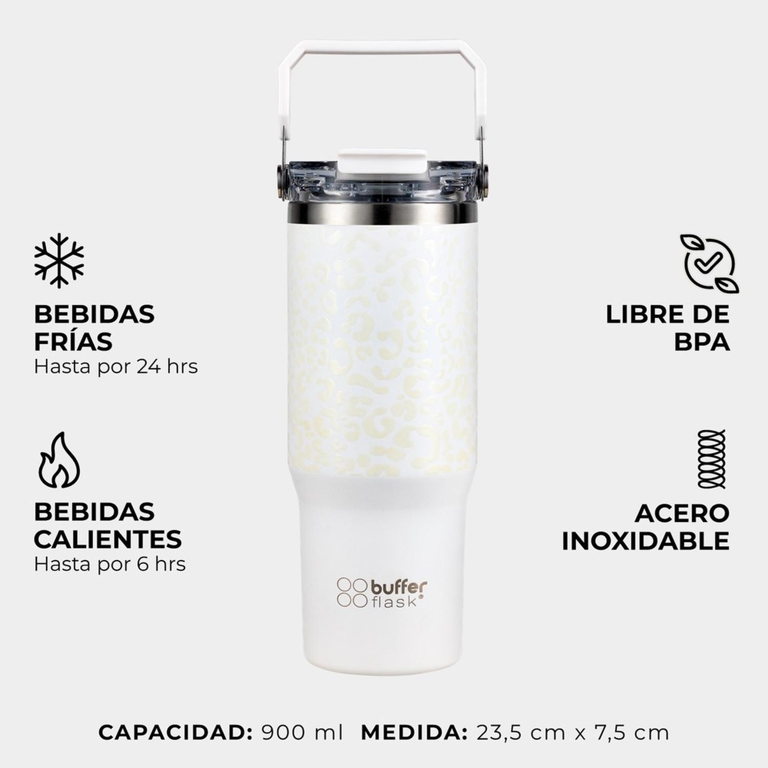 Vaso Termico Set x2 Mug Botella Agua Buffer Acero Inoxidable-2