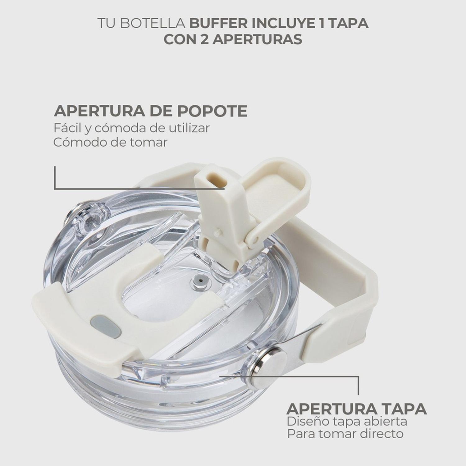 Vaso Termico Set x2 Mug Botella Agua Buffer Acero Inoxidable-5