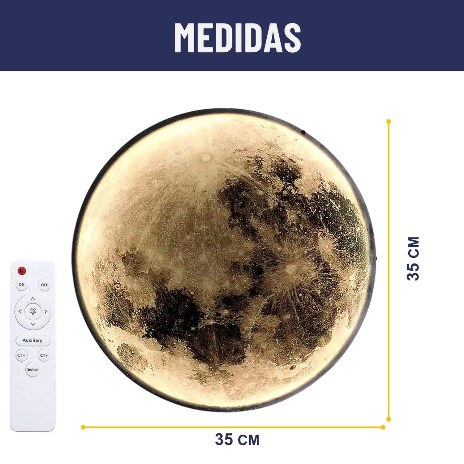 Lampara de Pared Luna Led Maxwell Decorativa Muro Dormitorio-6